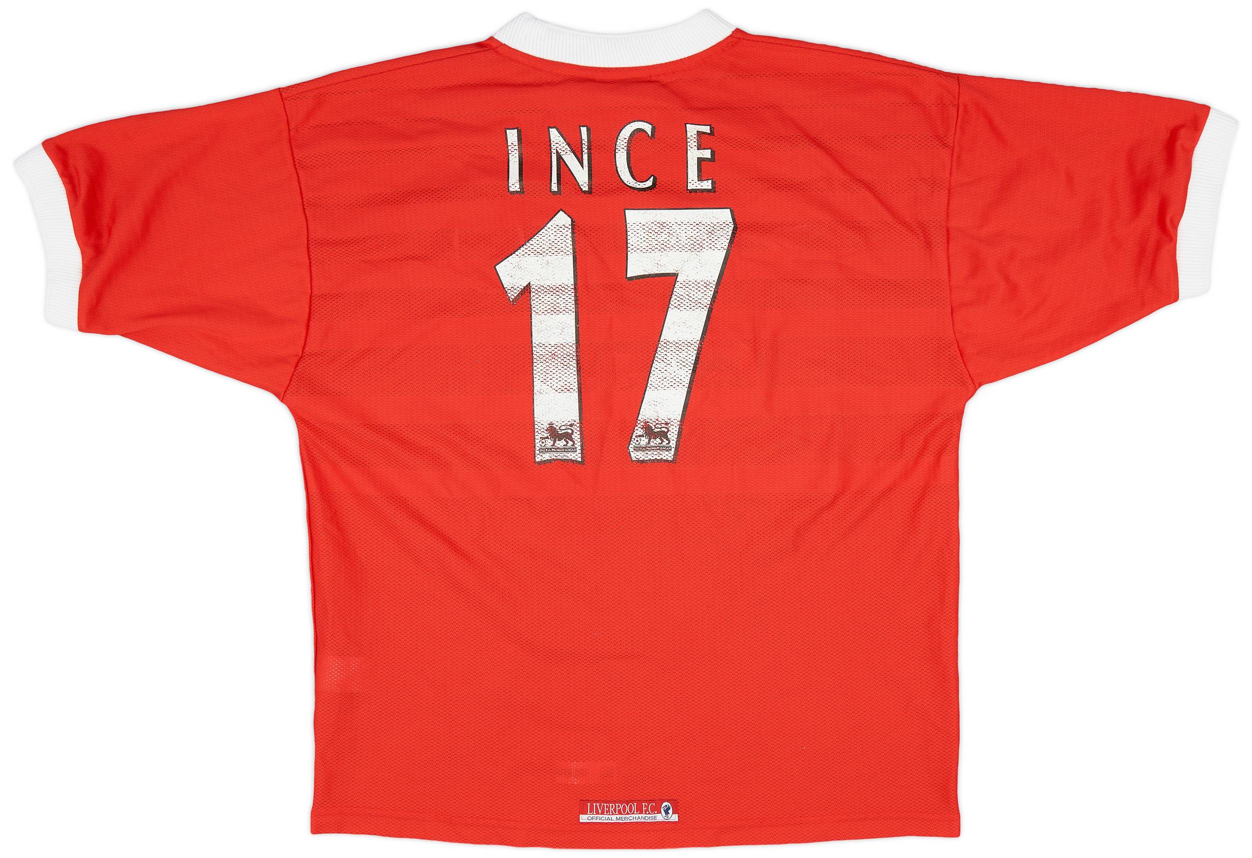 1998-00 Liverpool Home Shirt Ince #17 - 5/10 - (L)