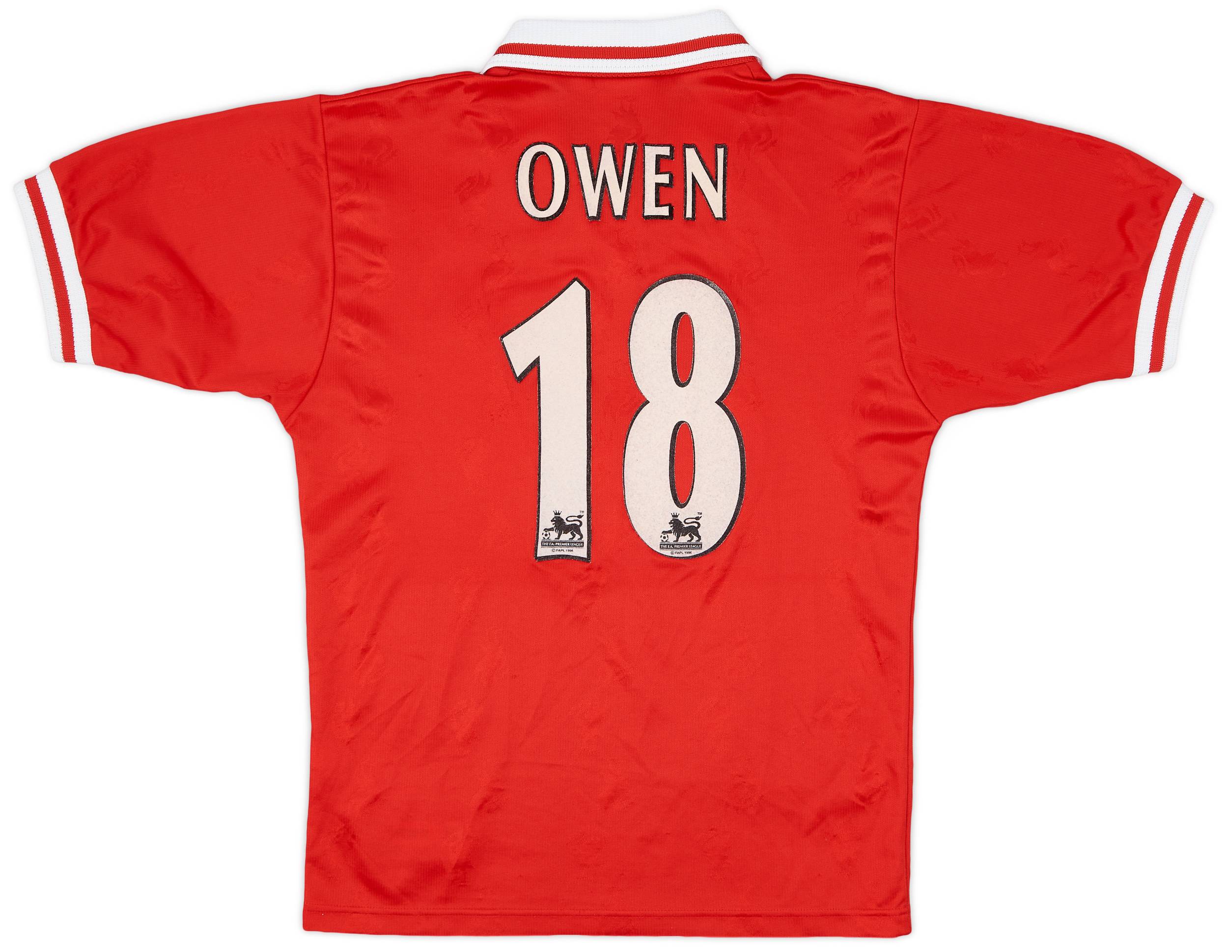 1996-98 Liverpool Home Shirt Owen #18 - 7/10 - (S)
