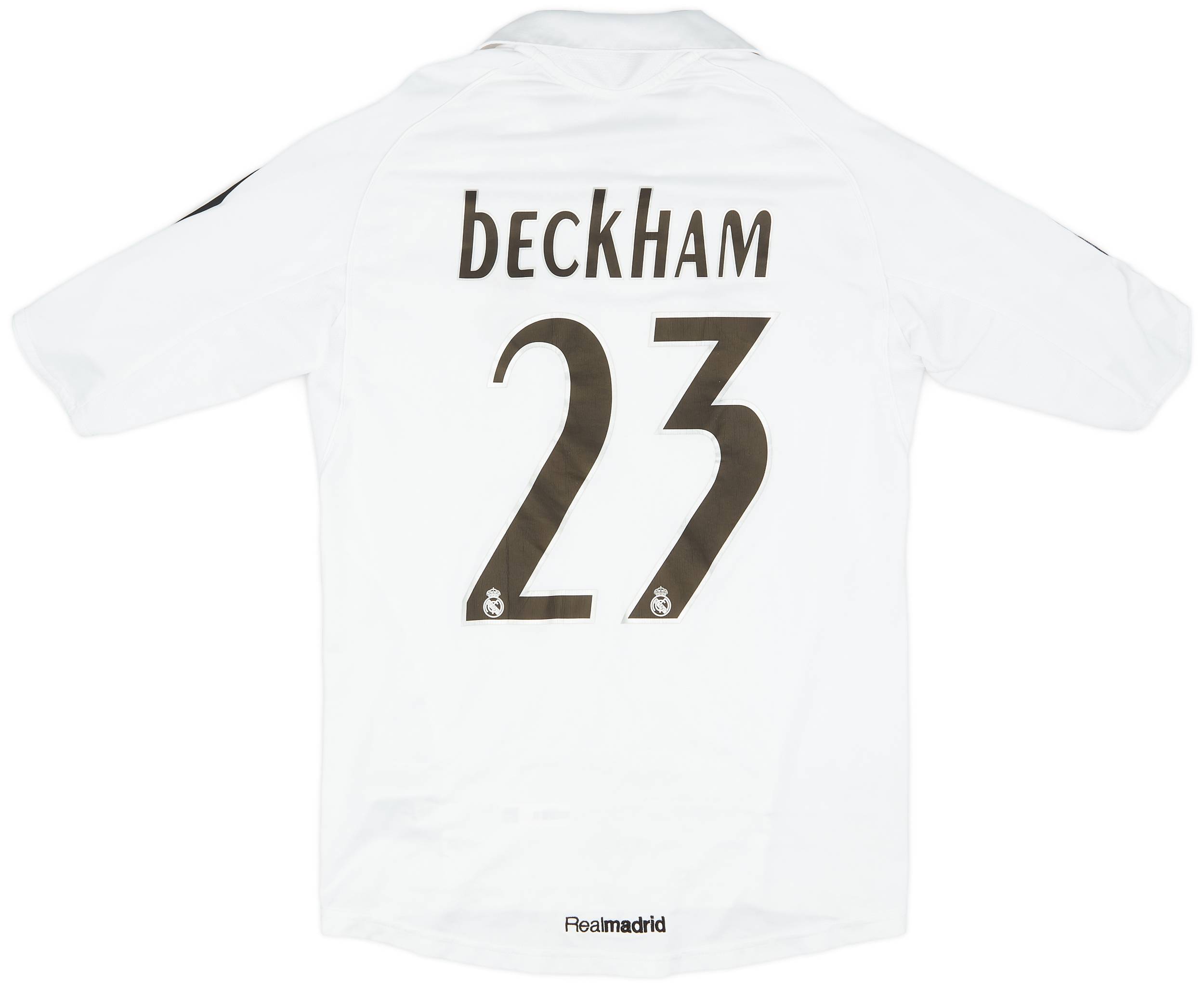 2005-06 Real Madrid Home Shirt Beckham #23 - 8/10 - (S)