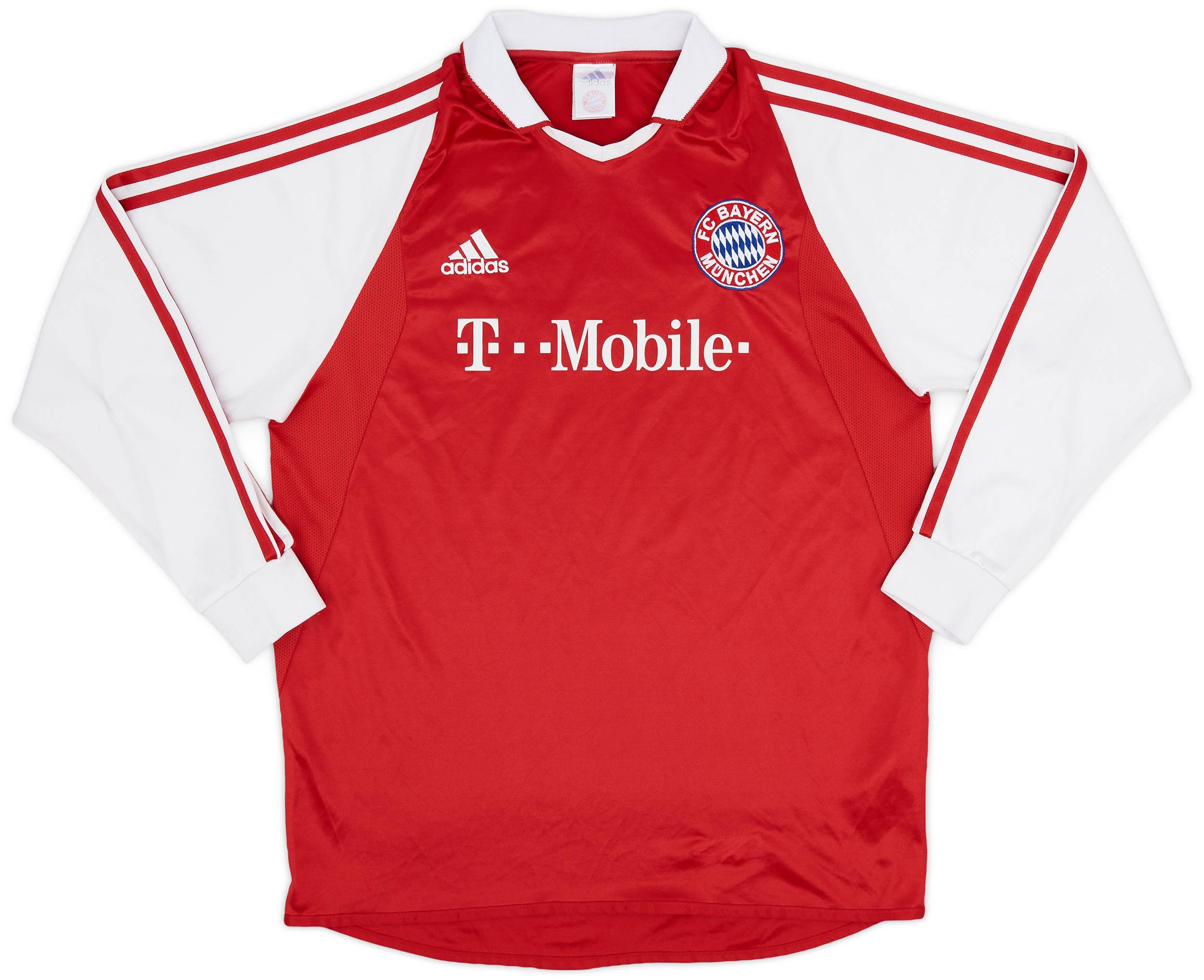 2003-04 Bayern Munich Home L/S Shirt - 9/10 - (XL.Boys)