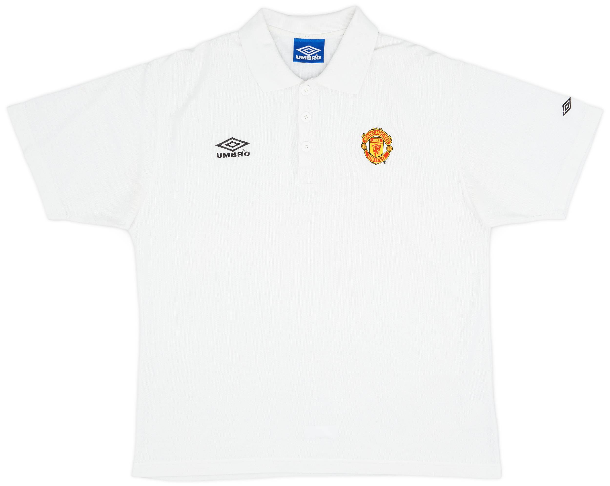 1998-99 Manchester United Umbro Polo Shirt - 9/10 - (L)