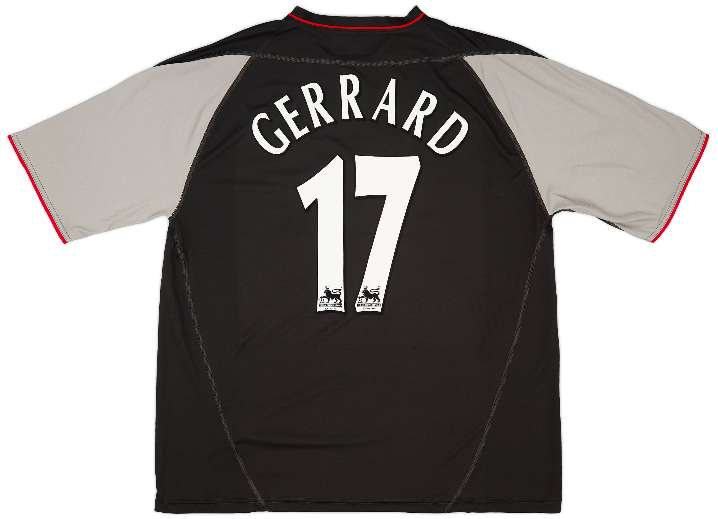2002-04 Liverpool Away Shirt Gerrard #17 - 8/10 - (XL)