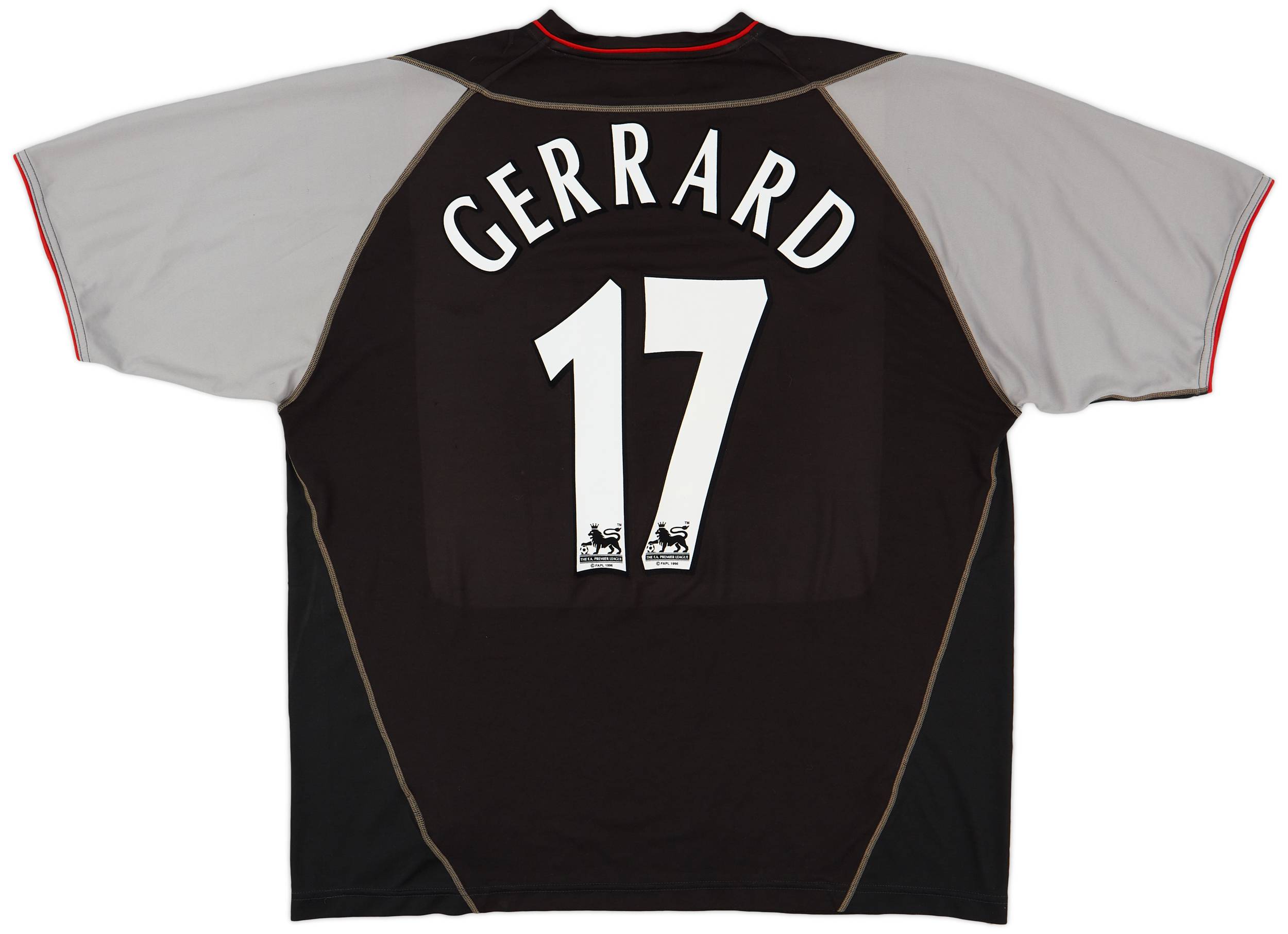2002-04 Liverpool Away Shirt Gerrard #17 - 8/10 - (XL)