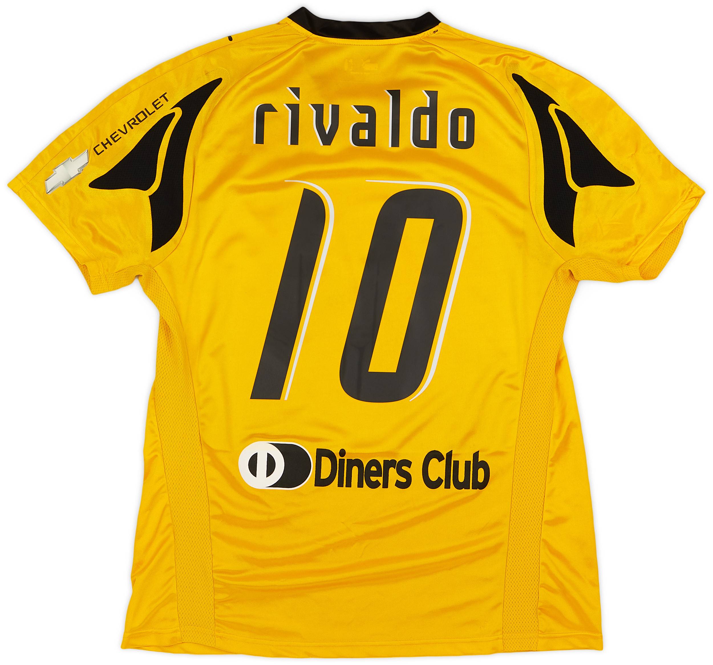 2007-08 AEK Athens Home Shirt Rivaldo #10 - 7/10 - (XL)
