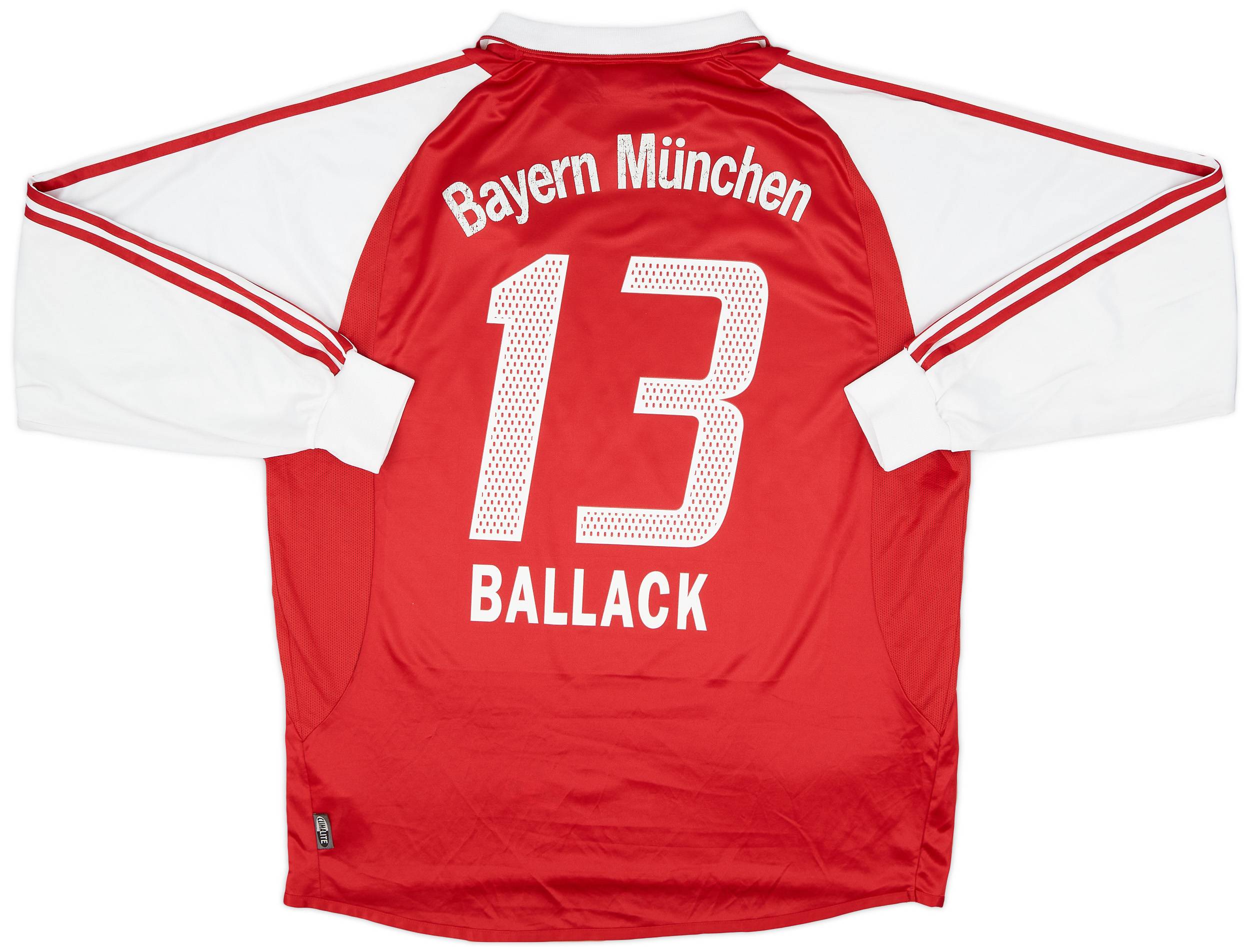 2003-04 Bayern Munich Home L/S Shirt Ballack #13 - 7/10 - (XL)
