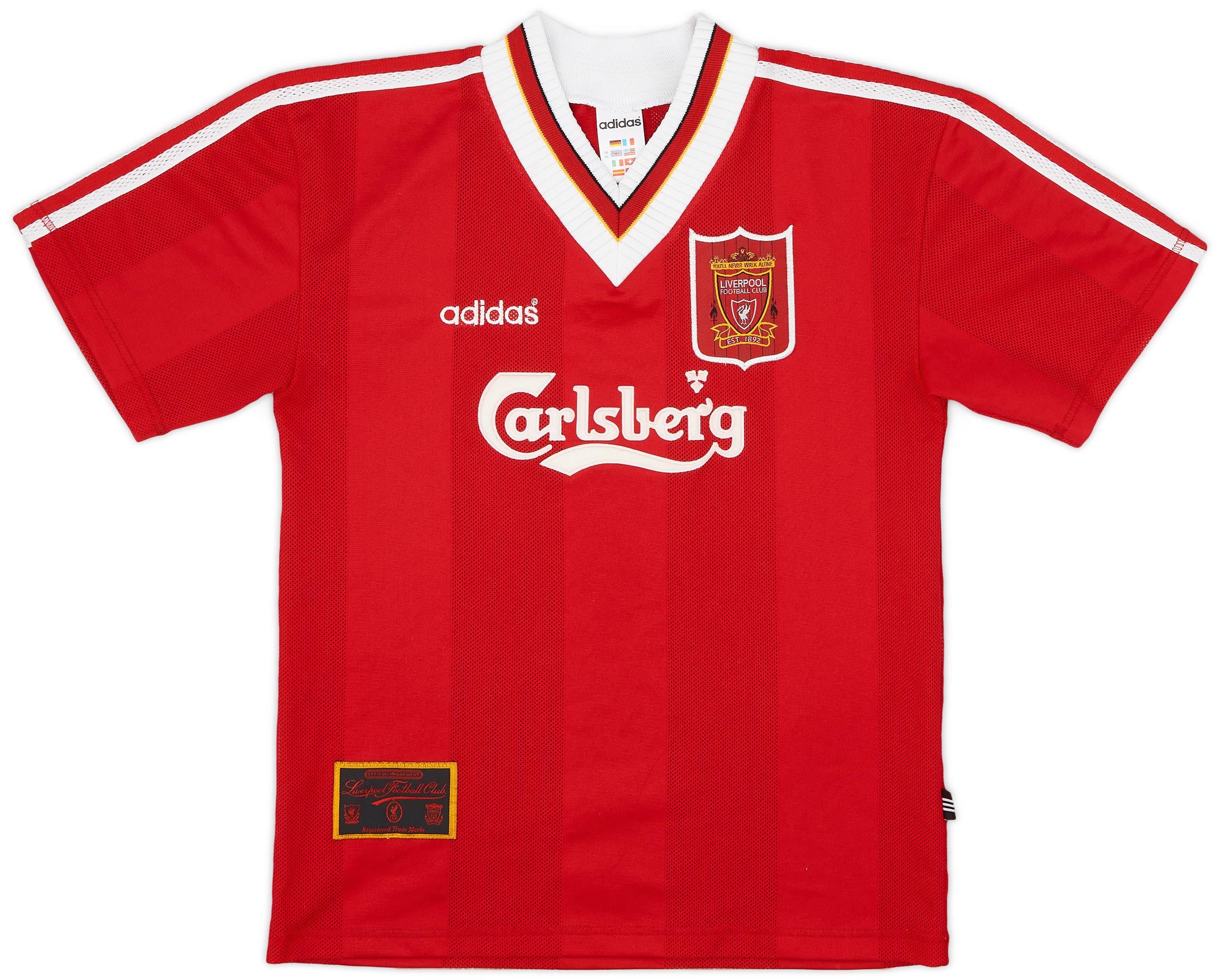 1995-96 Liverpool Home Shirt - 9/10 - (XL.Boys)