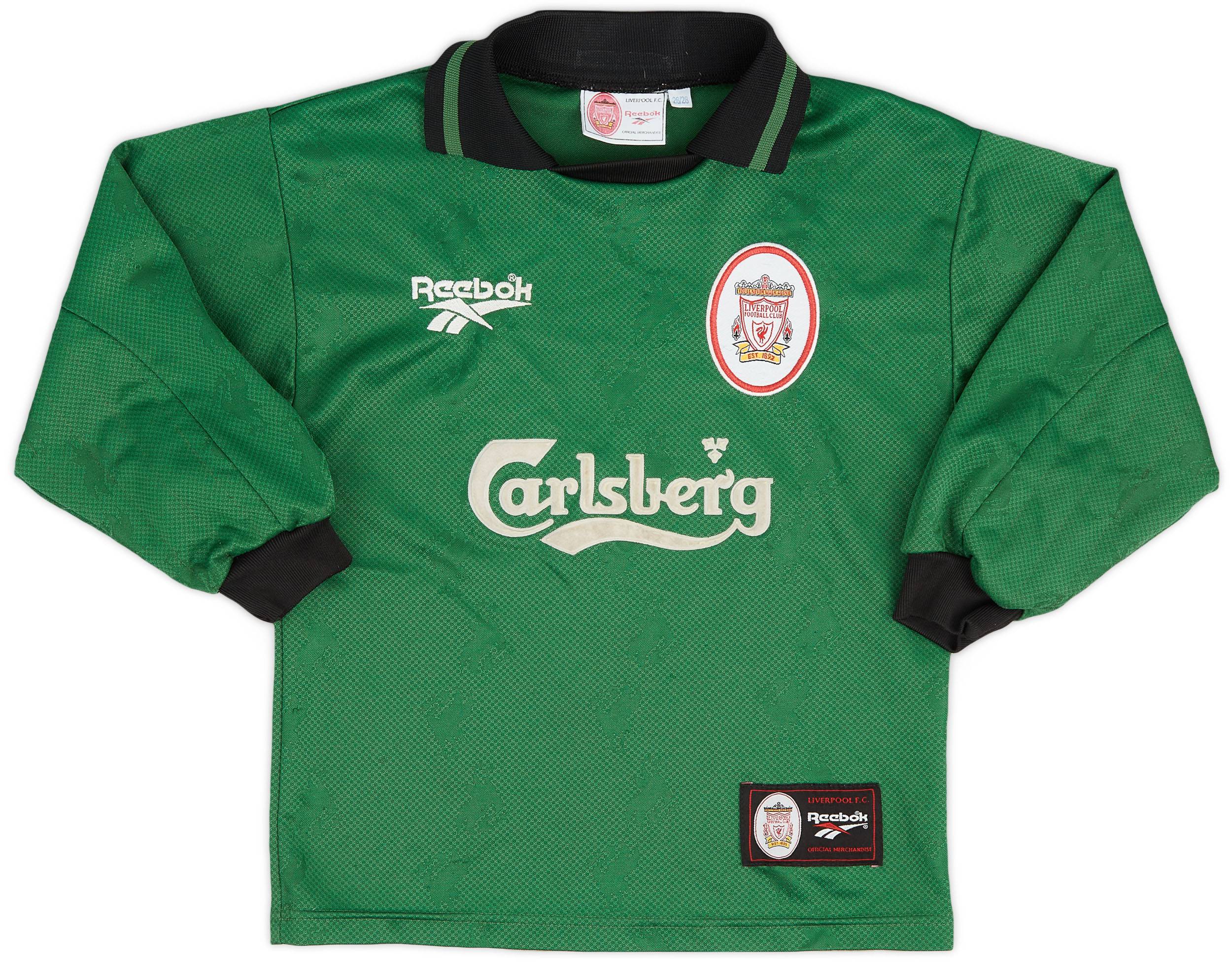 1996-97 Liverpool GK Shirt - 8/10 - (XS.Boys)