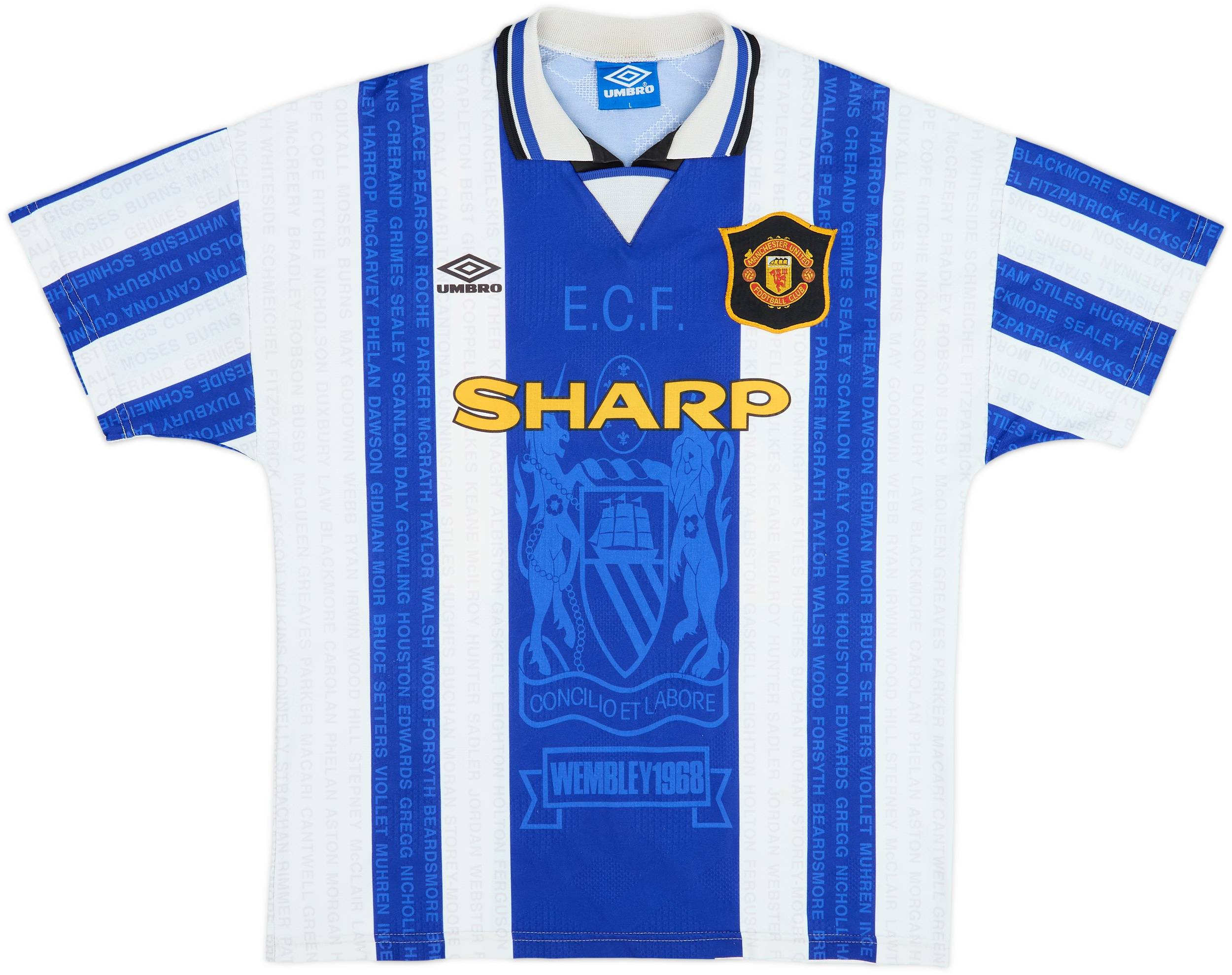 UMBRO パルマ ユニフォーム 94-95 サイズ L 1994-96 Manchester United Third Shirt Beckham #24 - 8/10 - (L)