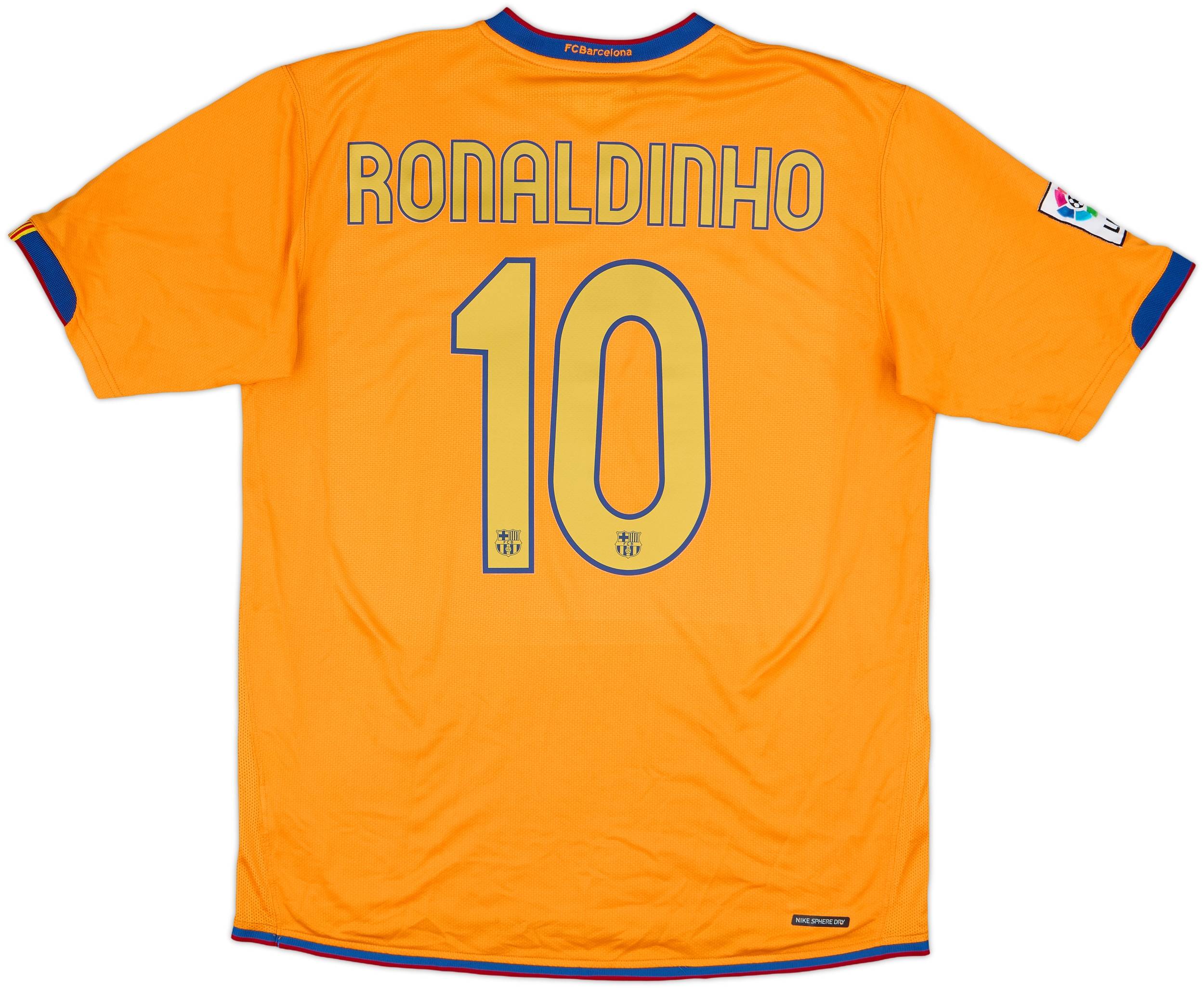 2006-08 Barcelona Away Shirt Ronaldinho #10 - 8/10 - (L)
