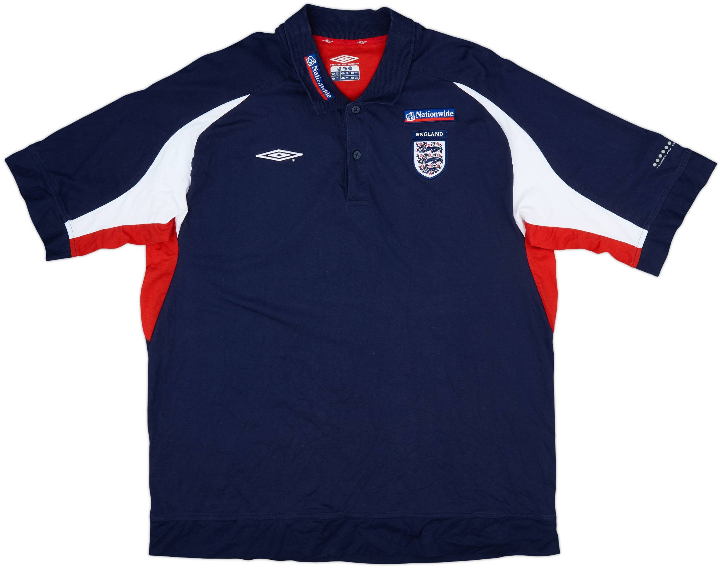 ウェア 00s UMBRO ENGLAND Polo Shirt Descente UK 2000-02 England Umbro Polo Shirt - 8/10 - (XXL)