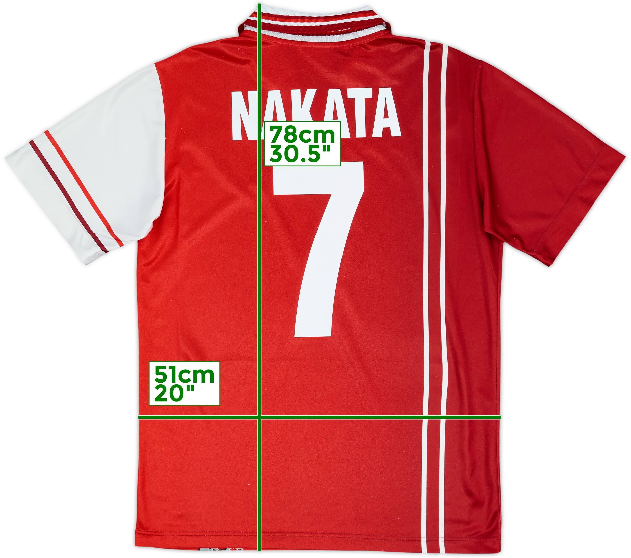1998-99 Perugia Home Shirt Nakata #7 - 8/10 - (M)