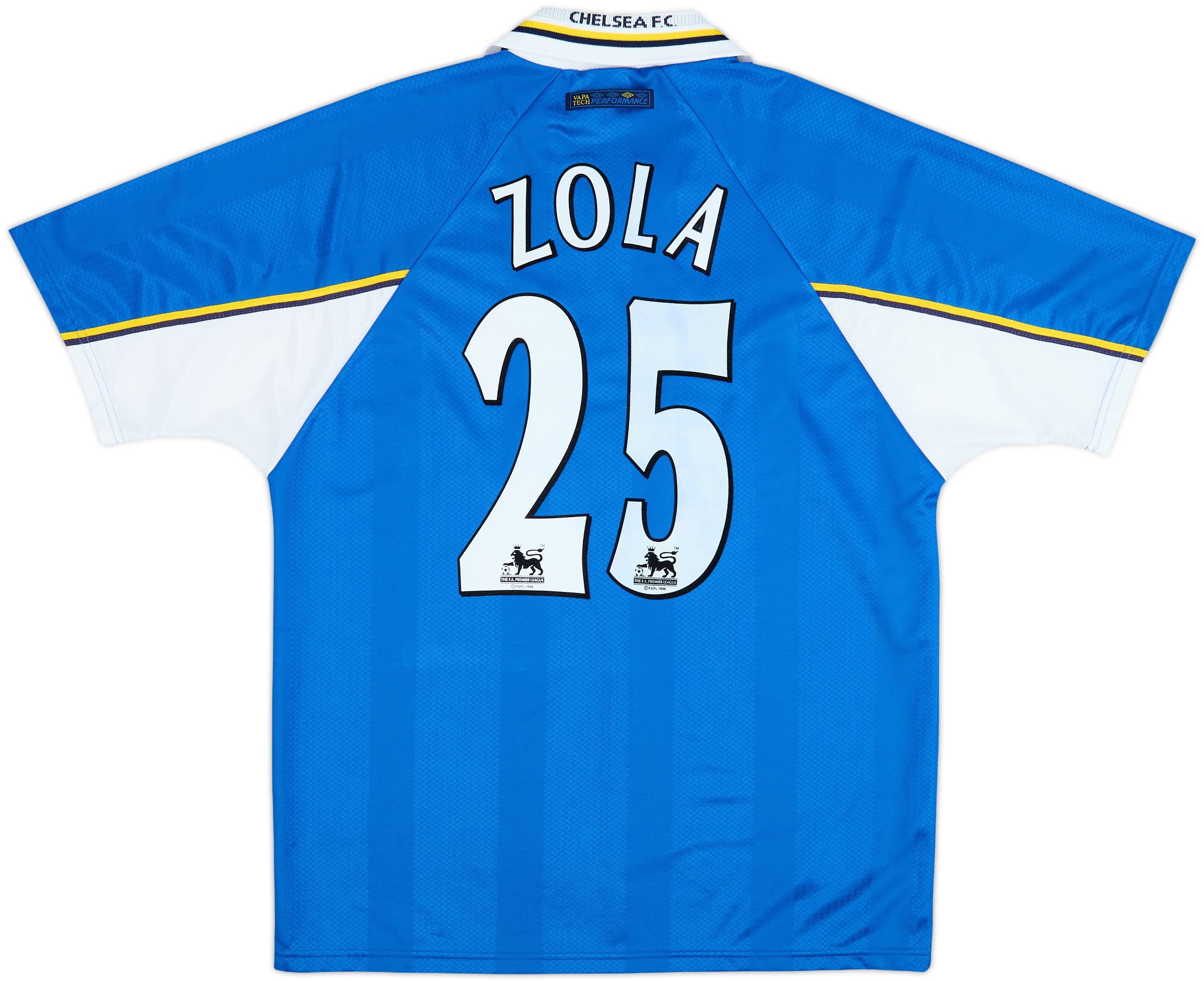1997-99 Chelsea Home Shirt Zola #25 - 8/10 - (L)
