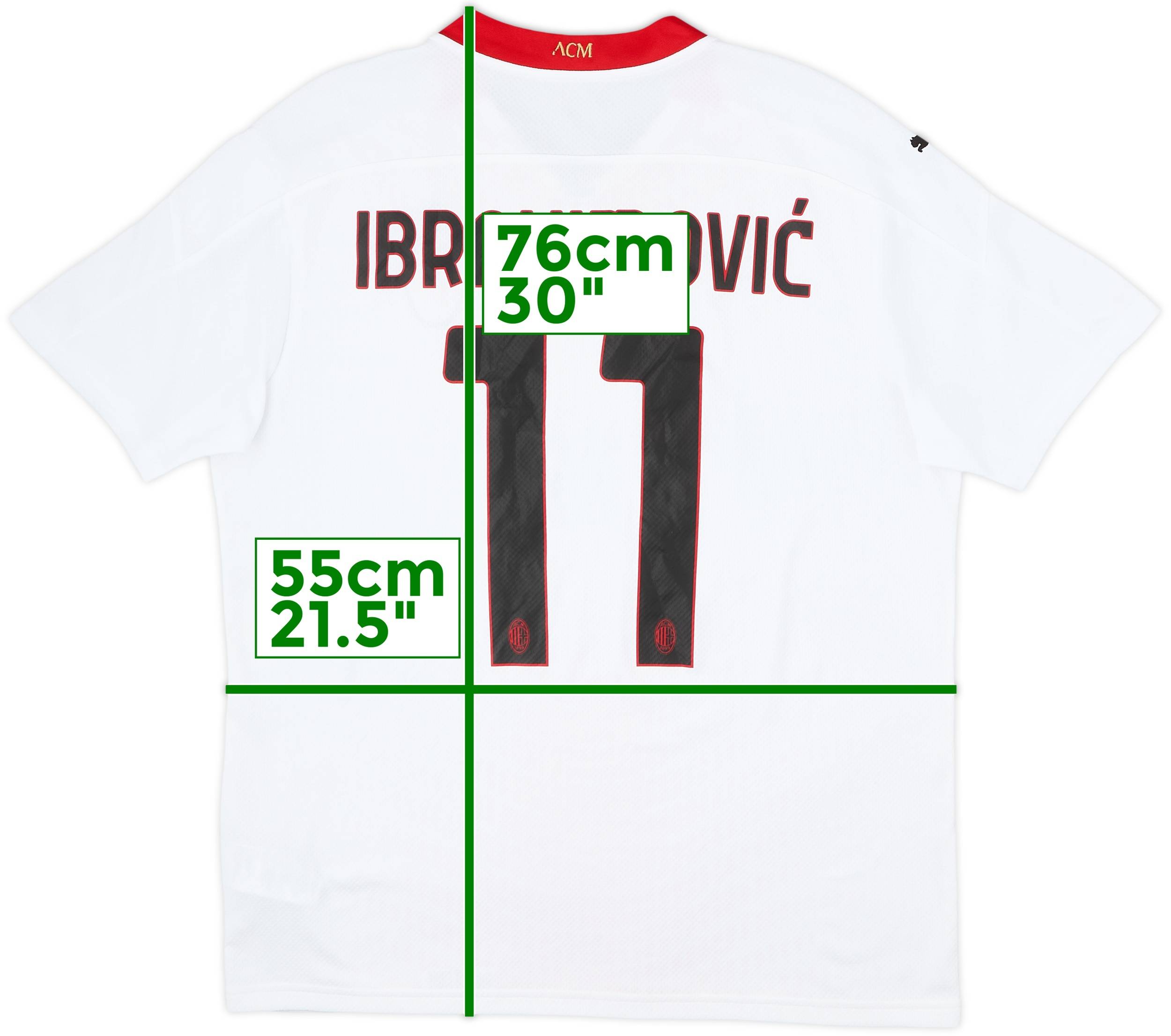 2020-21 AC Milan Away Shirt Ibrahimovic #11 (L)