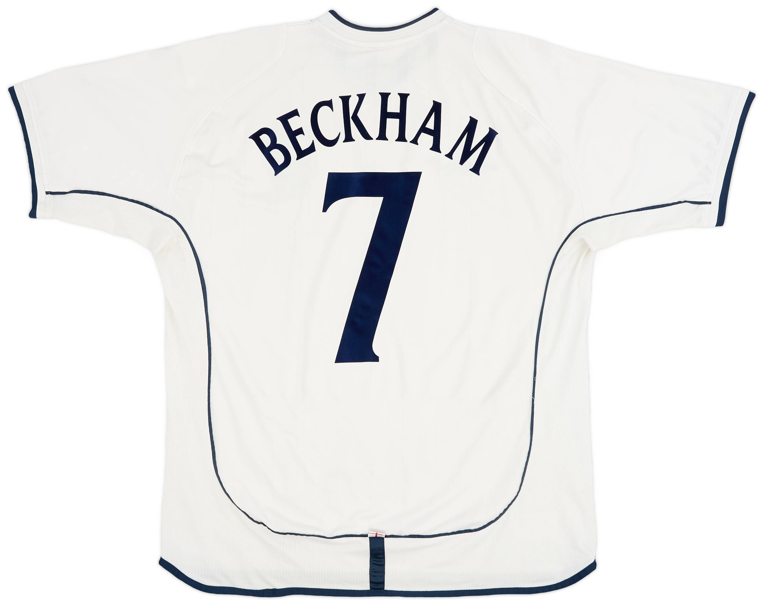 2001-03 England Home Shirt Beckham #7 - 6/10 - (XL)