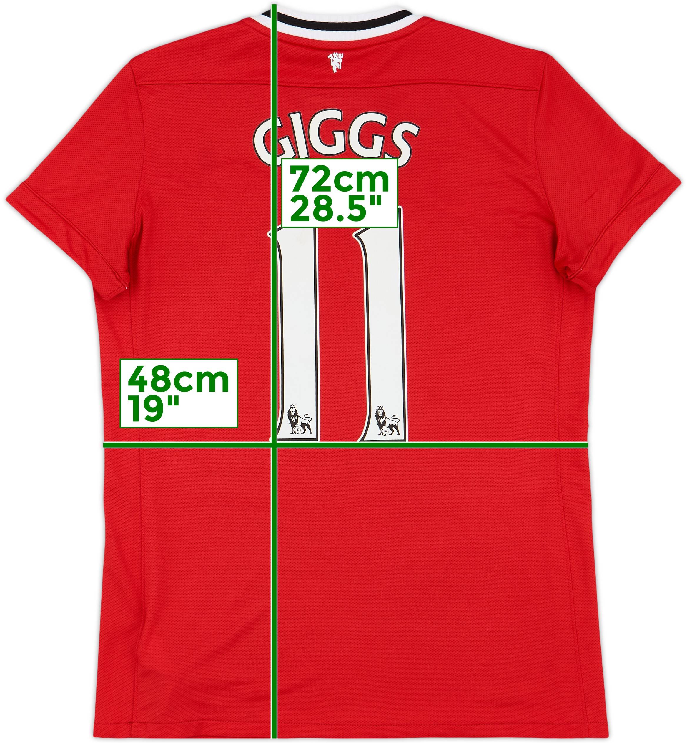 2011-12 Manchester United Home Shirt Giggs #11 - 7/10 - (Women's L)