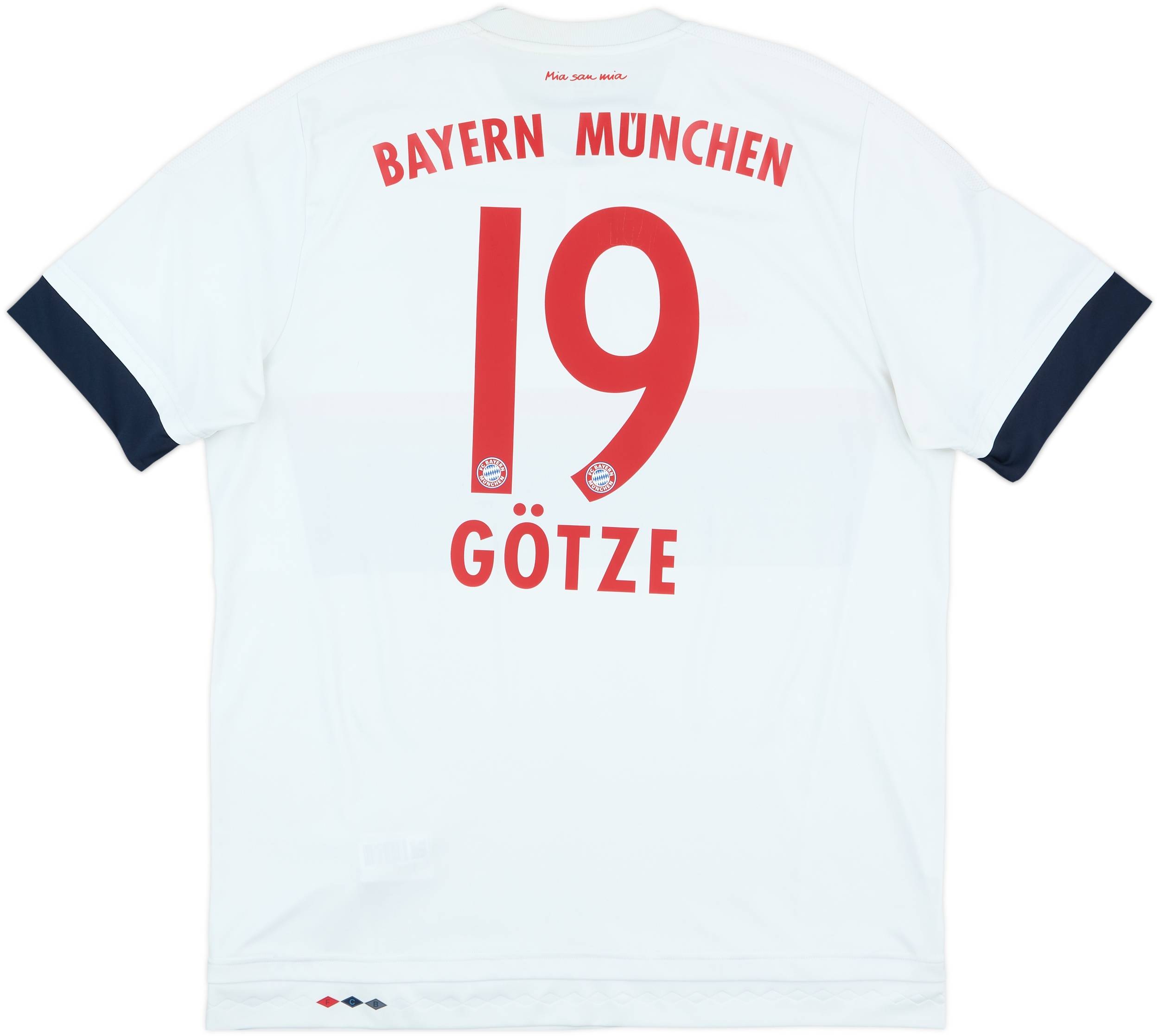 2015-16 Bayern Munich Away Shirt Gotze #19 - 7/10 - (XL)