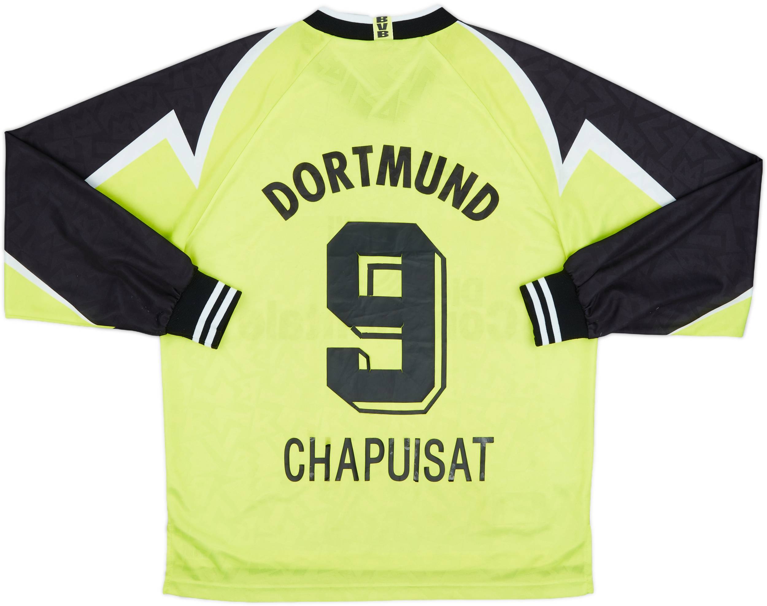 1995-96 Borussia Dortmund Home L/S Shirt Chapuisat #9 - 6/10 - (L)