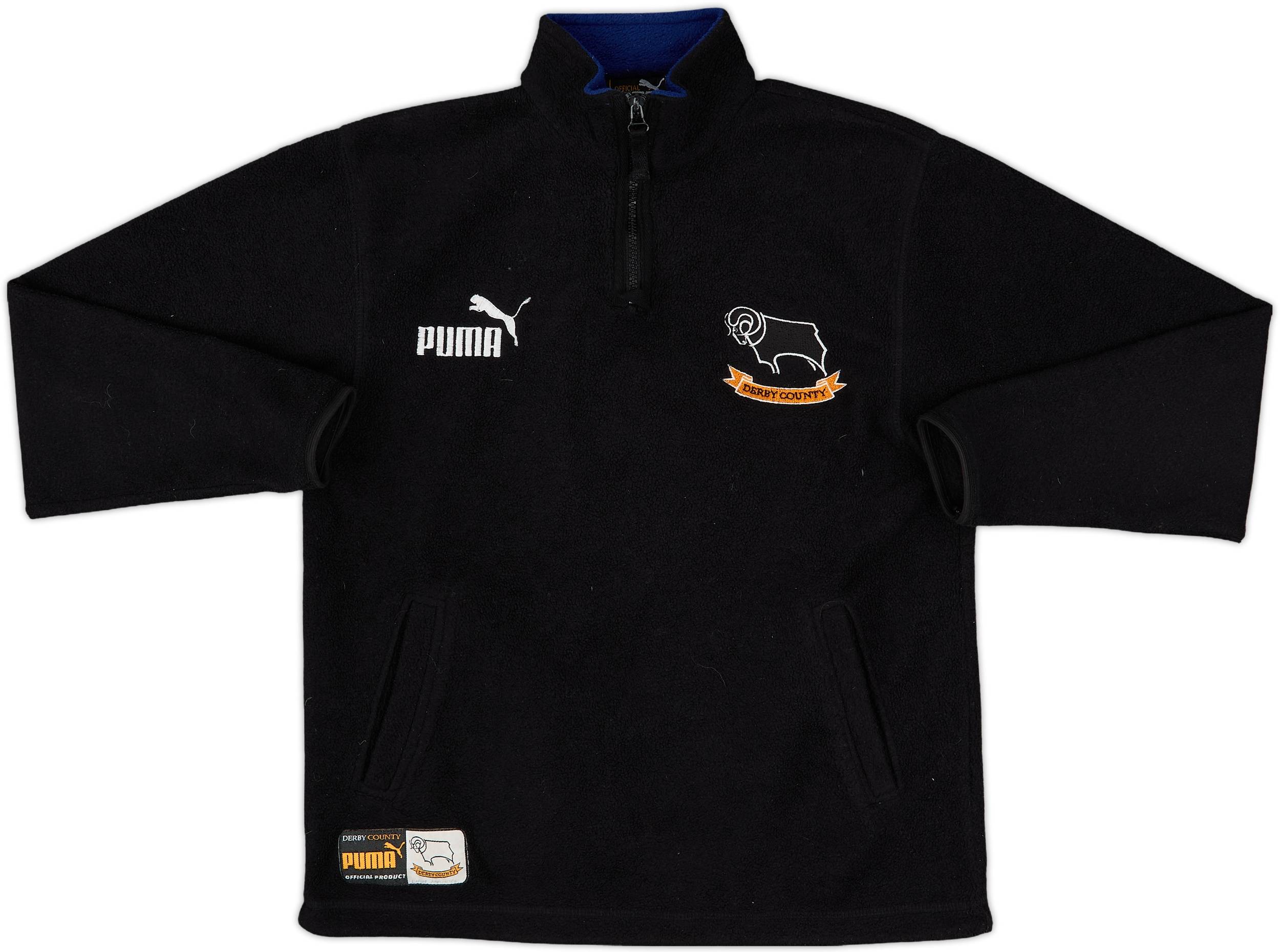 2000-01 Derby County Puma 1/4 Zip Fleece Sweat Top - 8/10 - (M.Boys)