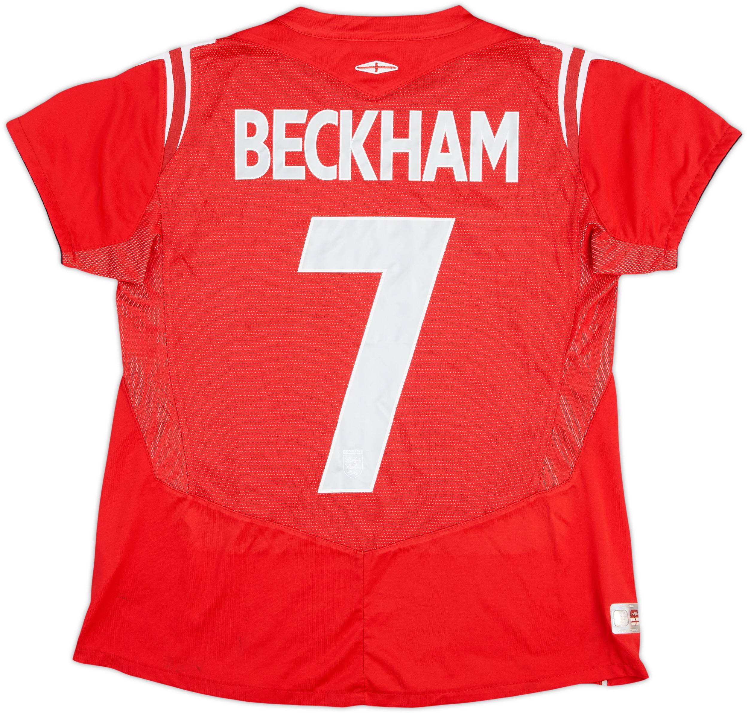 England代表　BeckHam ユニフォーム 2004 値下げ交渉◯ 2004-06 England Away Shirt Beckham #7 - 6/10 - (Women's M)