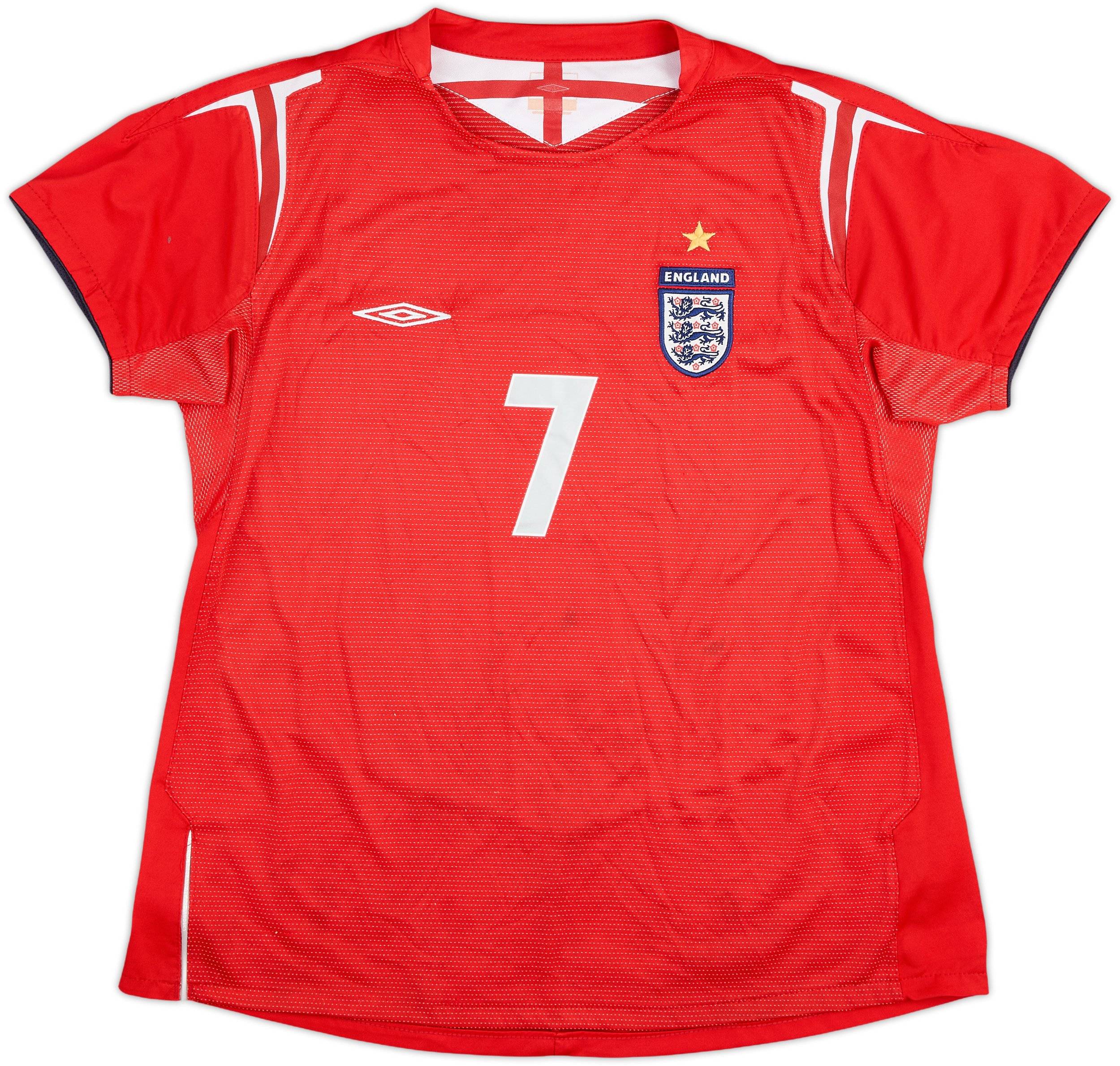 2004-06 England Away Shirt Beckham #7 - 6/10 - (Women's M)