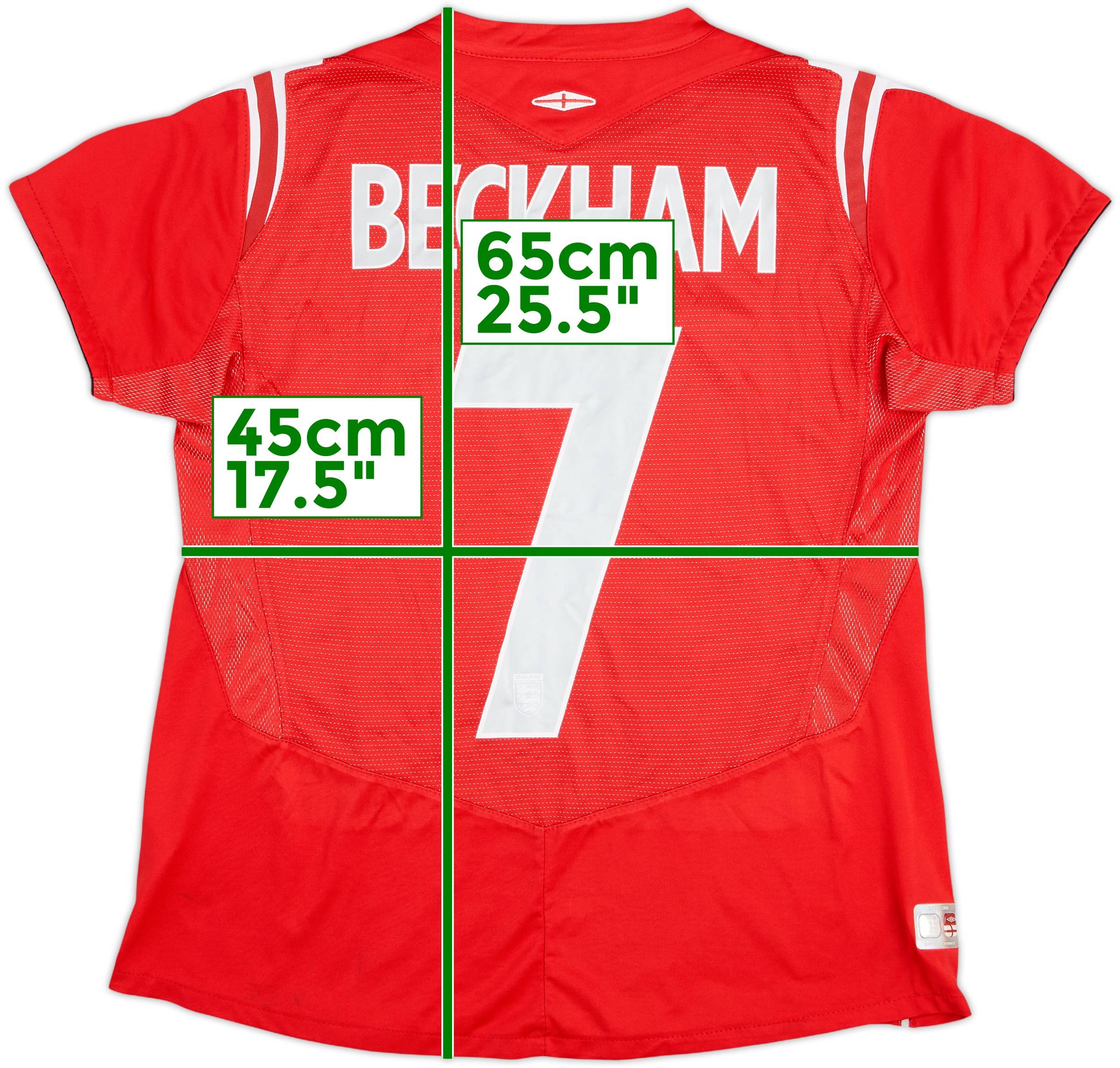 2004-06 England Away Shirt Beckham #7 - 6/10 - (Women's M)