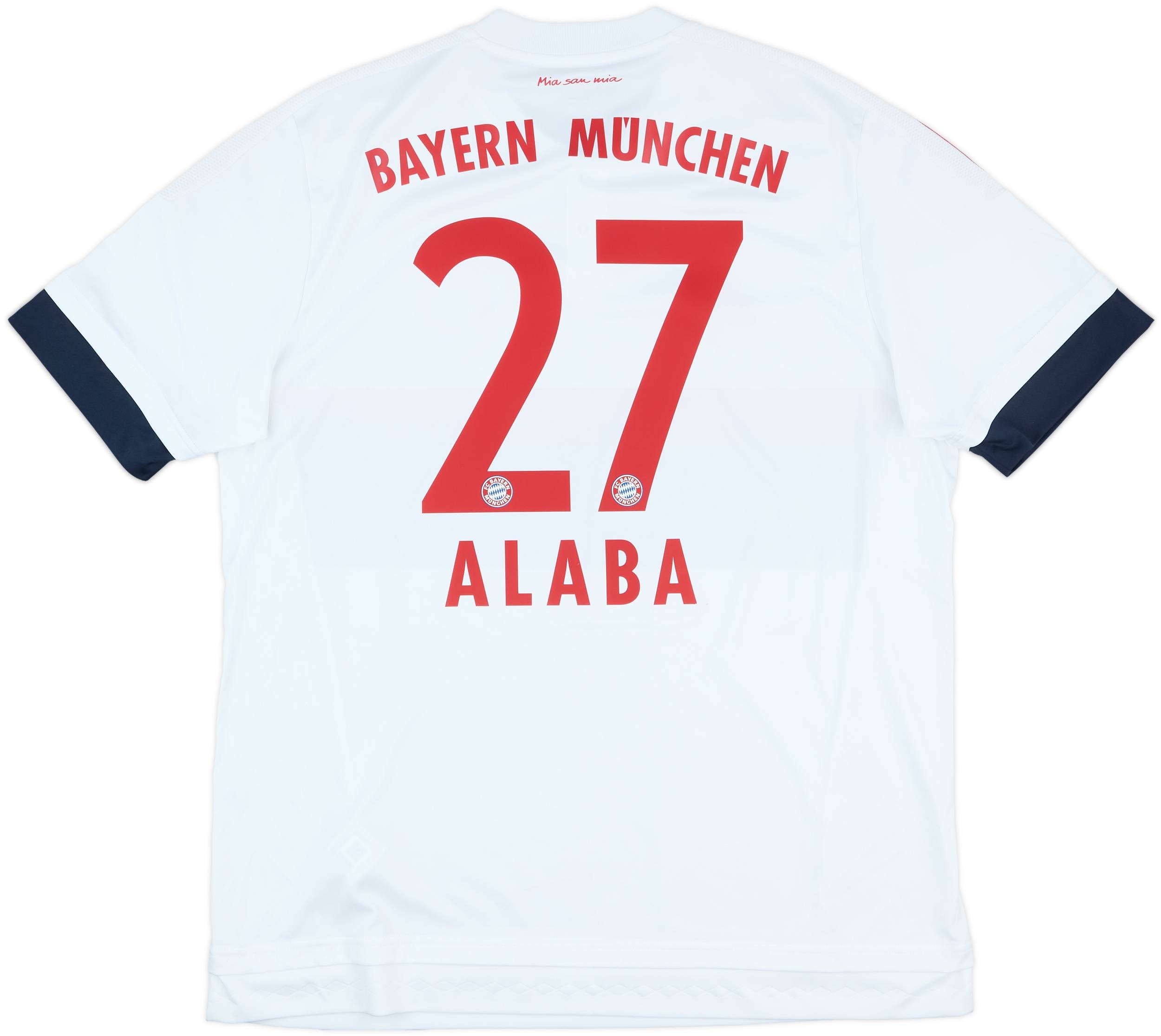 2015-16 Bayern Munich Away Shirt Alaba #27 - 6/10 - (XL)