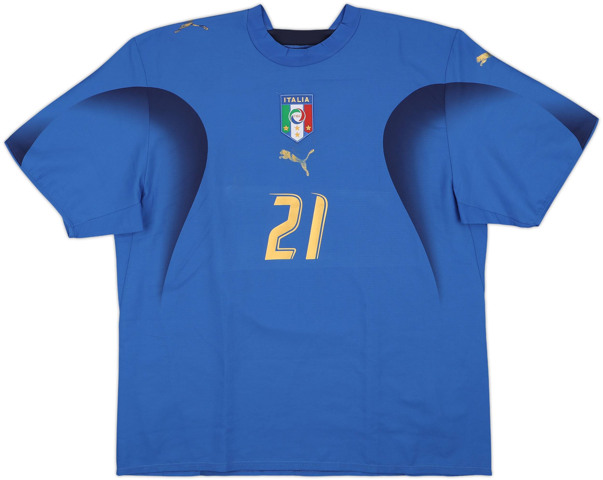 2006 Italy Home Shirt Pirlo #21 - 5/10 - (XL)