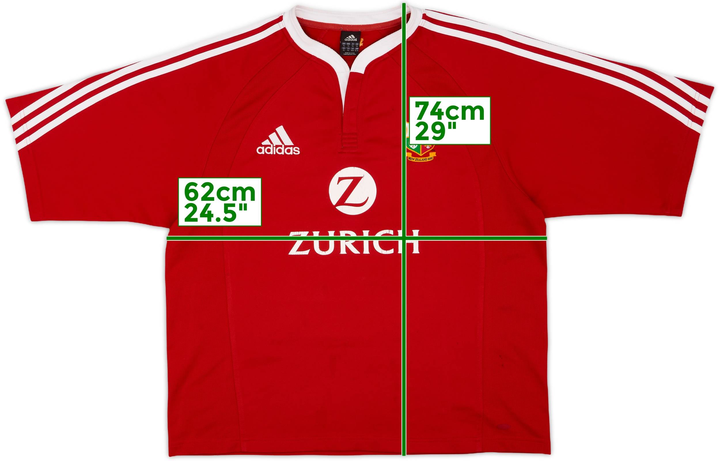 アディダス British Irish Lions Rugby Jersey 2004 British & Irish Lions Rugby Home Shirt - 7/10 - (XL)