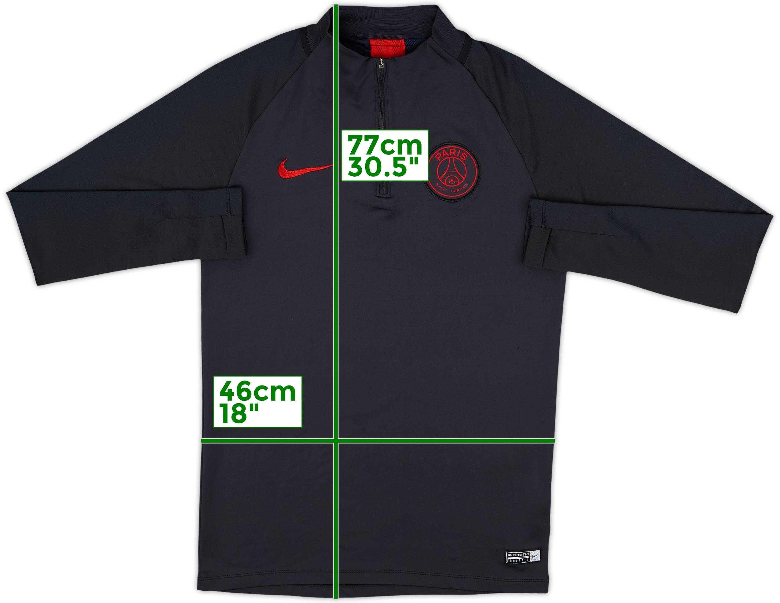 DAVID SAMPLE/PSG/PUNPEE、S.L.A.C.K. 2018-19 Paris Saint-Germain Nike 1/4 Zip Drill Top - 8/10 - (S)