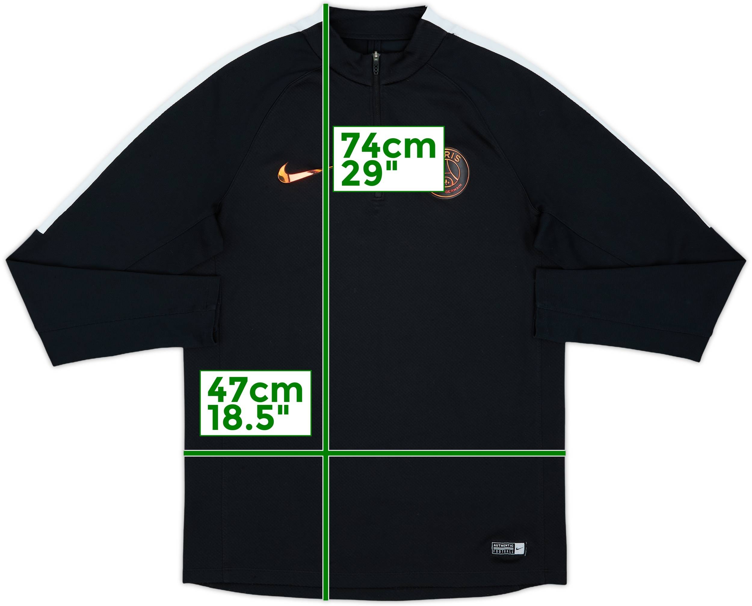 2016-17 Paris Saint-Germain Nike 1/4 Zip Drill Top - 8/10 - (M)