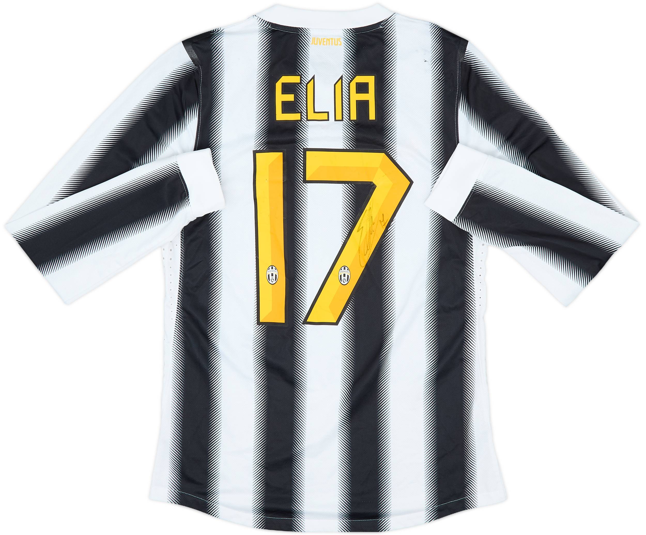 古着 ユベントス ユニフォーム NIKE 2011-12 長袖 JUVENTUS 2011-12 Juventus Match Issue Signed Home L/S Shirt Elia #17