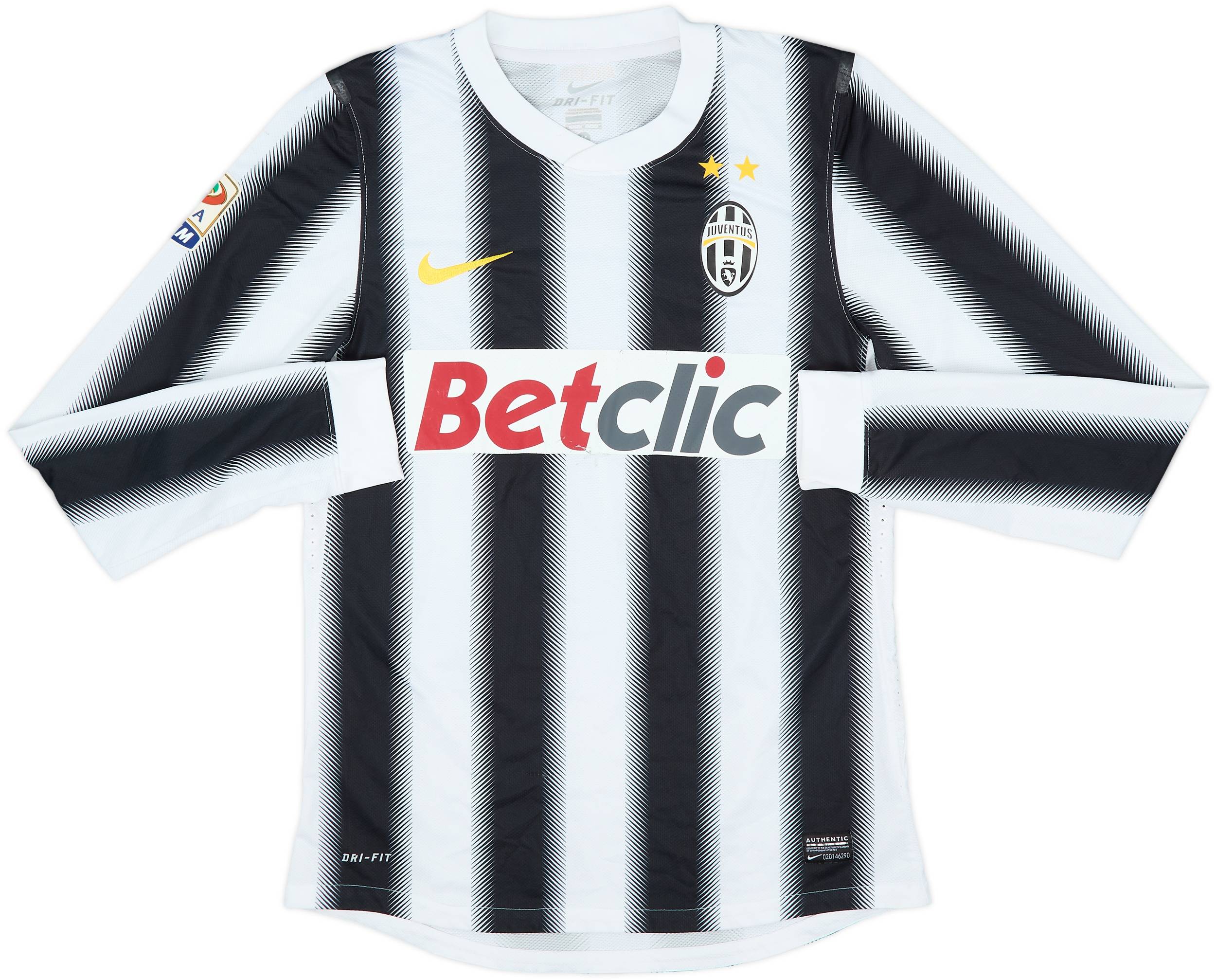 2011-12 Juventus Match Issue Signed Home L/S Shirt Elia #17