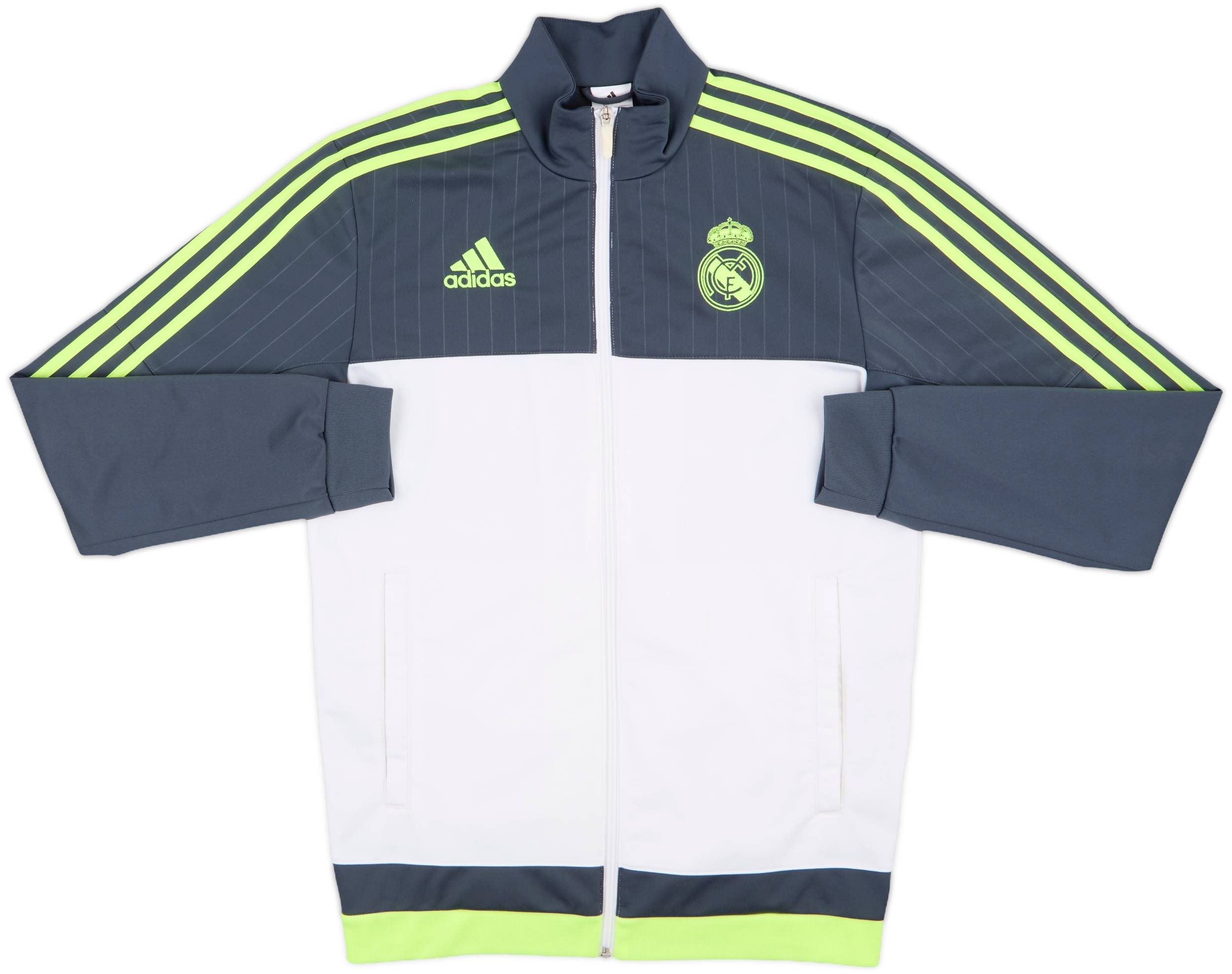 ウェア adidas Real Madrid Anthem Jacket 2015-16 adidas Real Madrid Anthem Jacket 2015/16 - Grey