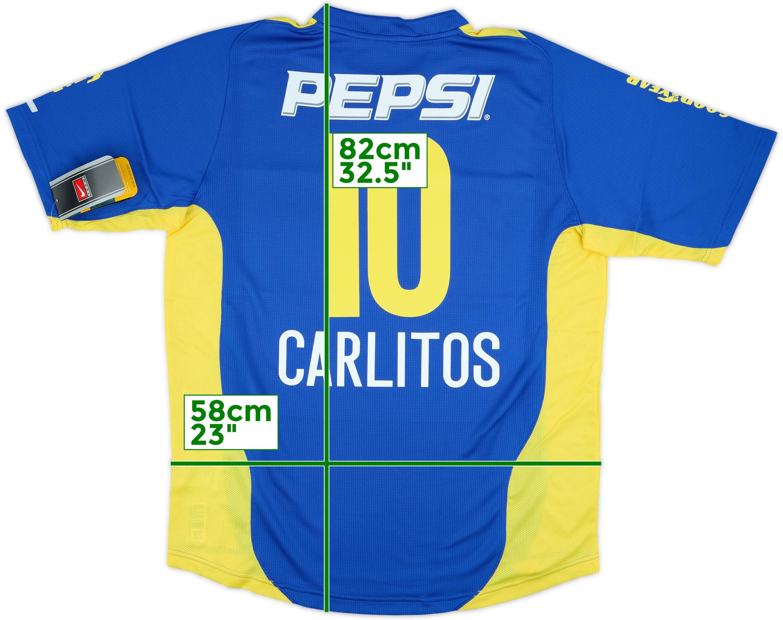 2004-05 Boca Juniors Home Shirt Carlitos #10 (XL)