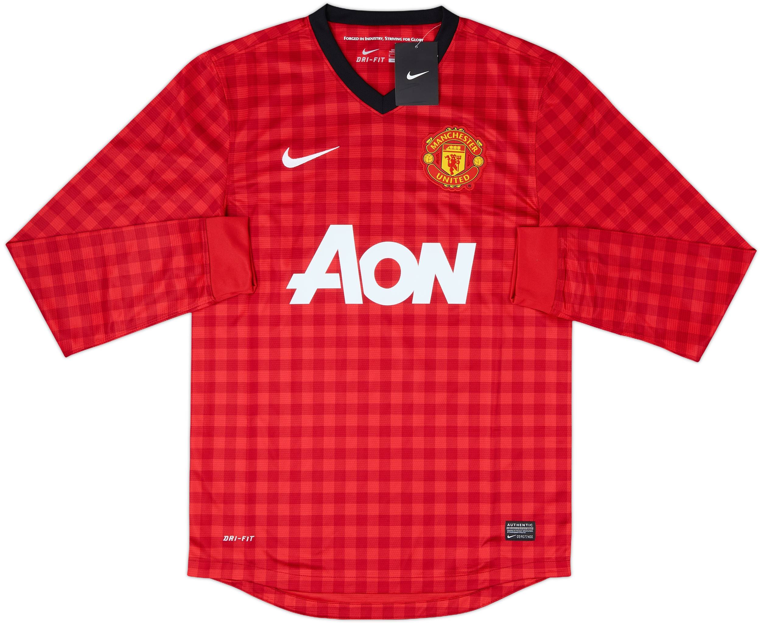 2012-13 Manchester United Home L/S Shirt Rooney #10 (S)