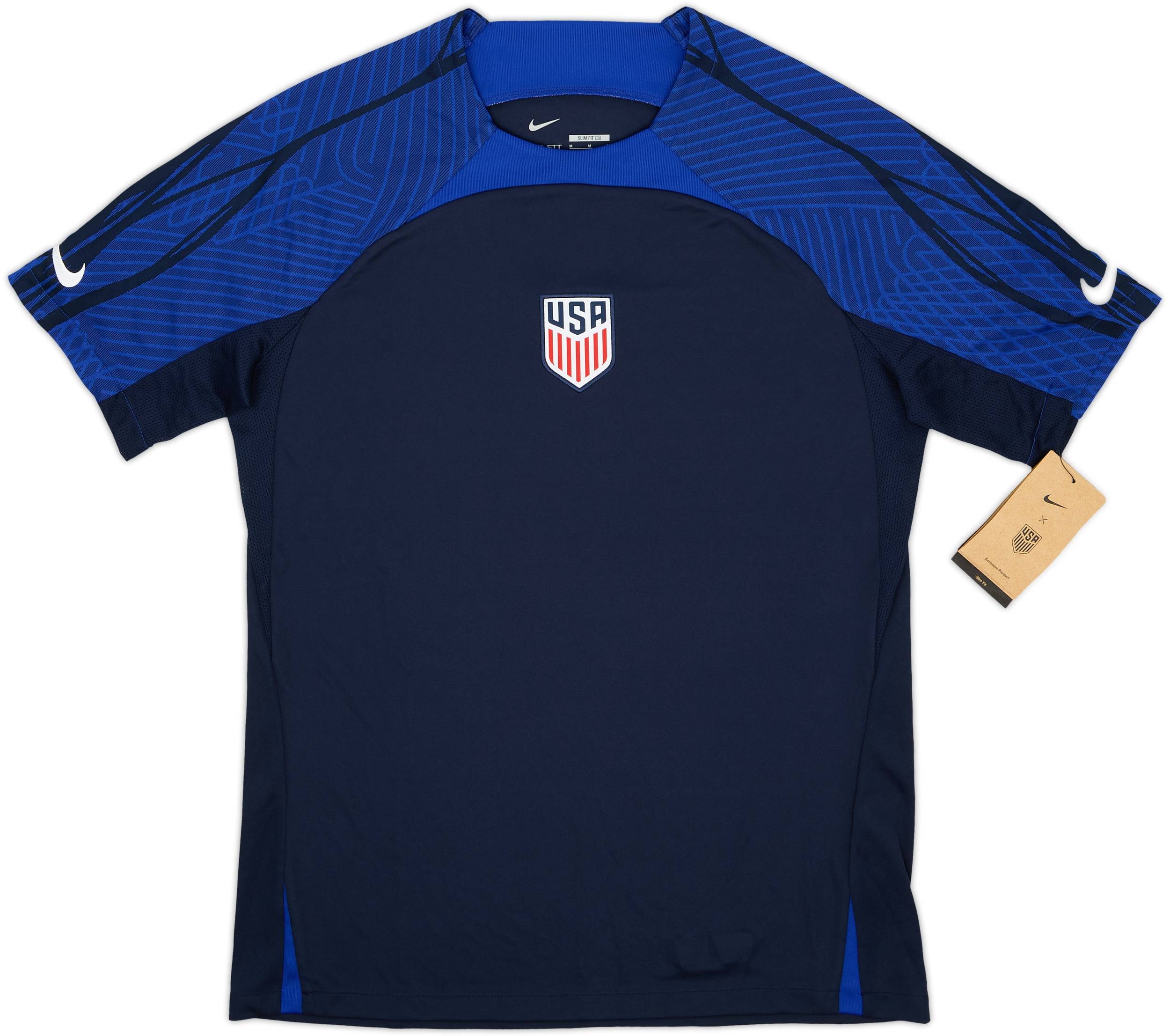 Nike USA サッカー トレーニングシャツ ネイビー 2022-23 USA Nike Training Shirt (M)