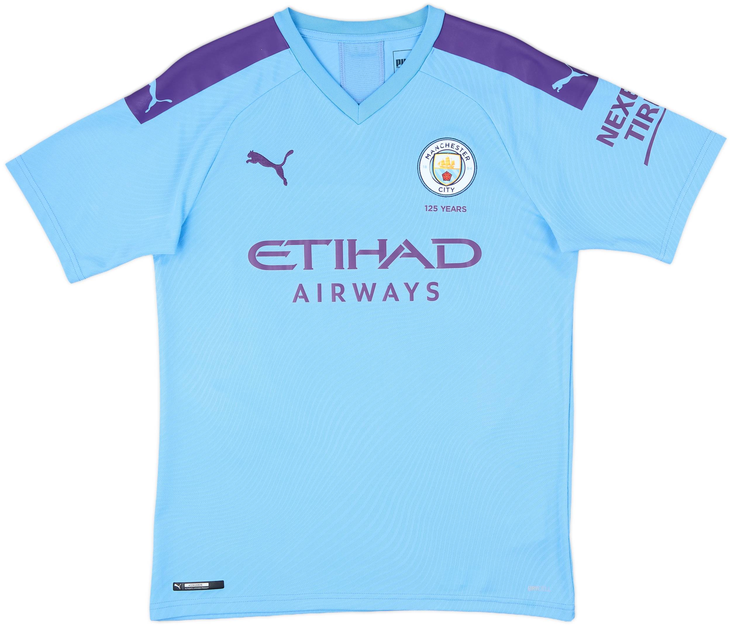 19-20 Manchester City デブライネ #17 2019-20 Manchester City Home Shirt De Bruyne #17 - 7/10 - (M)