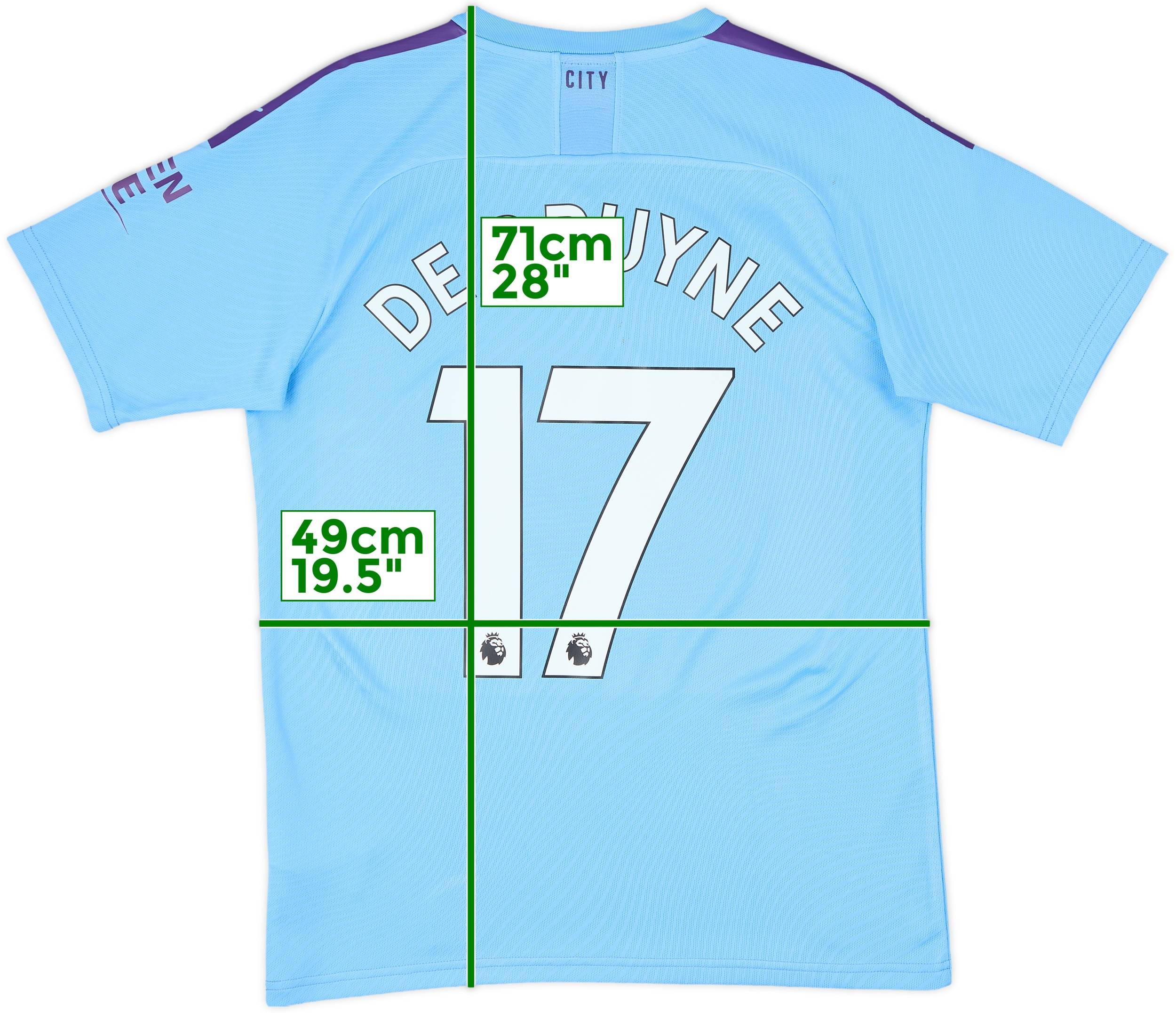 19-20 Manchester City デブライネ #17 2019-20 Manchester City Away Shirt De Bruyne #17 - 8/10 - (XL)