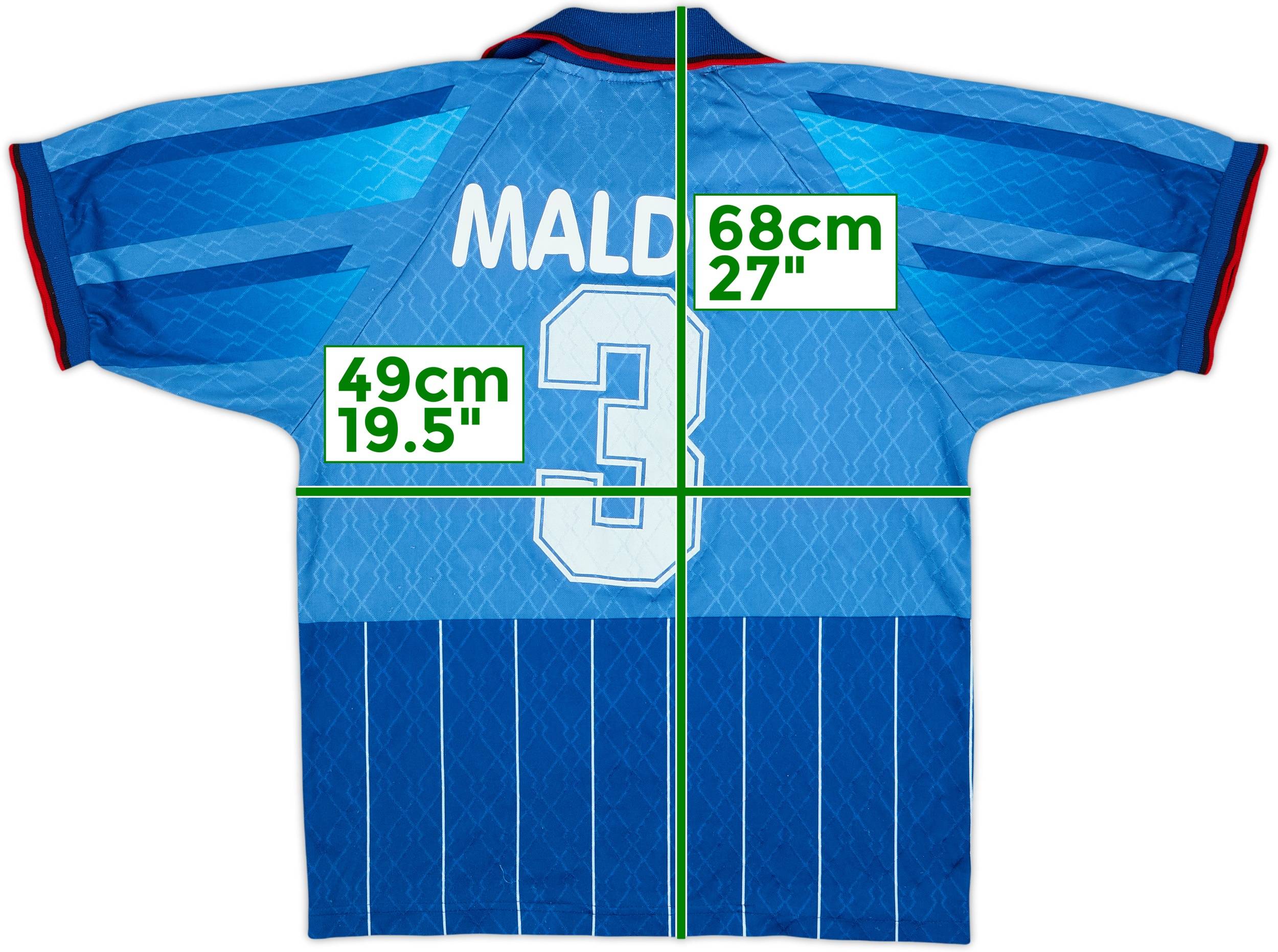 1995-96 AC Milan Fourth Shirt Maldini #3 - 6/10 - (M)