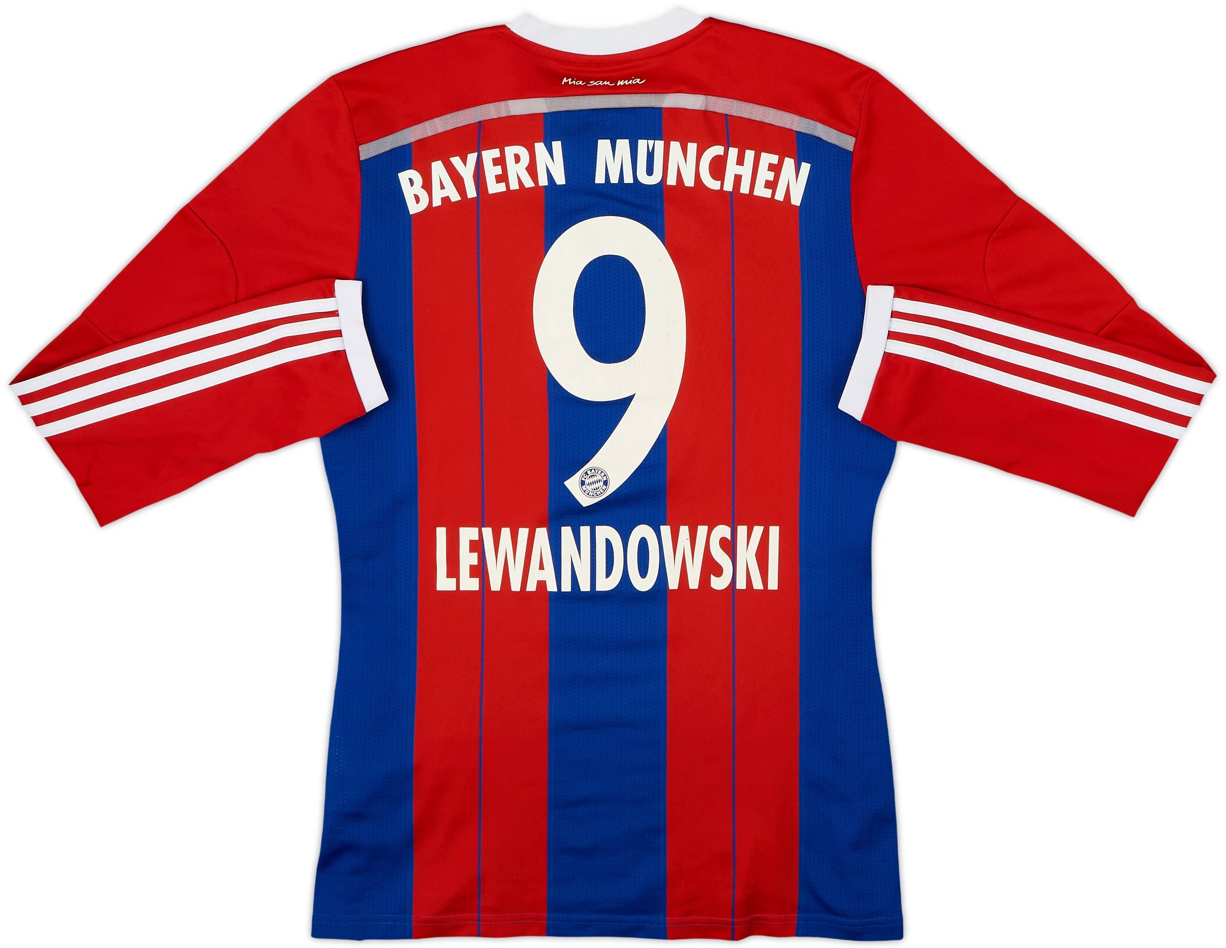 2014-15 Bayern Munich Home L/S Shirt Lewandowski #9 - 6/10 - (M)