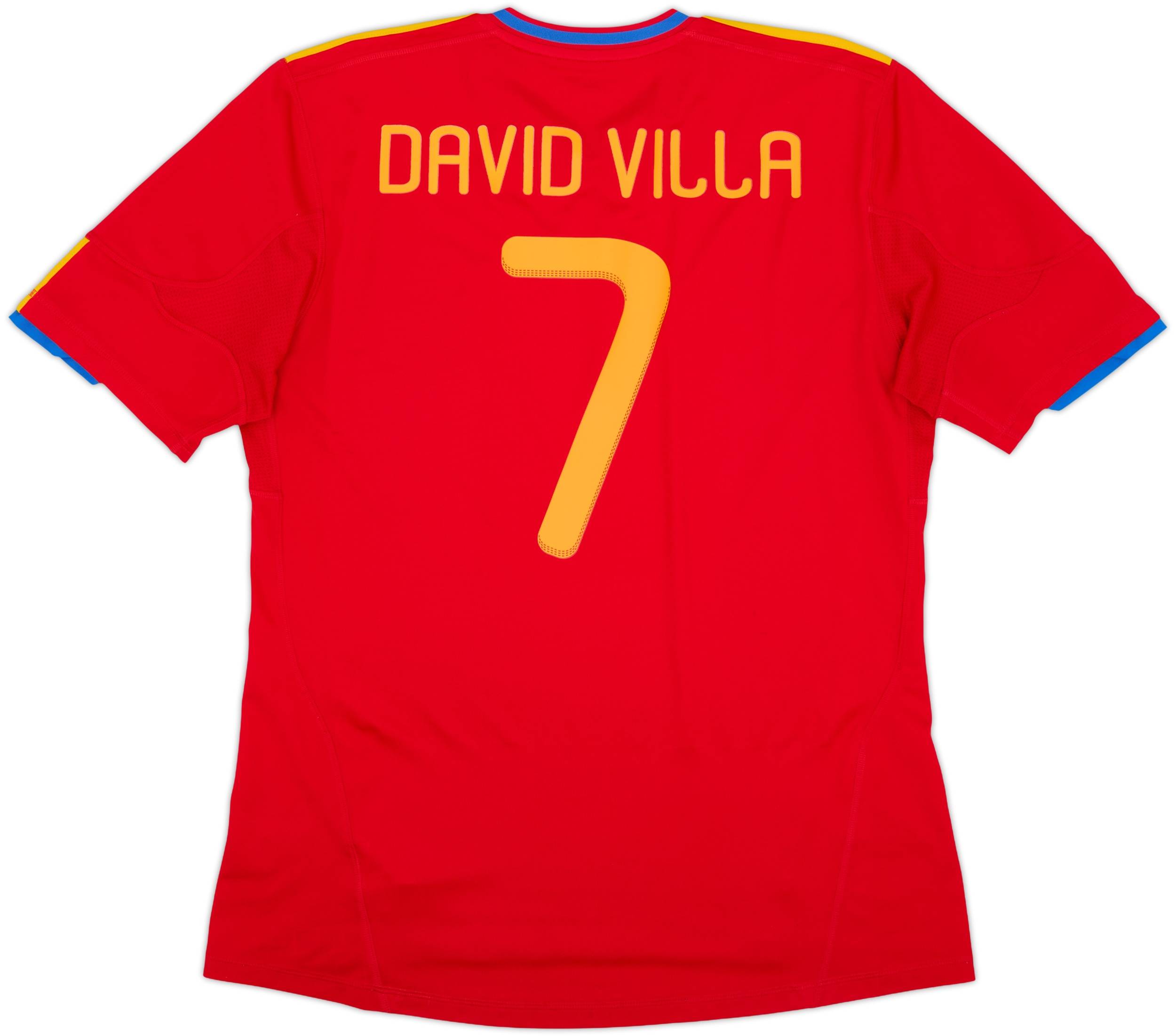 2009-10 Spain Home Shirt David Villa #7 - 6/10 - (L)