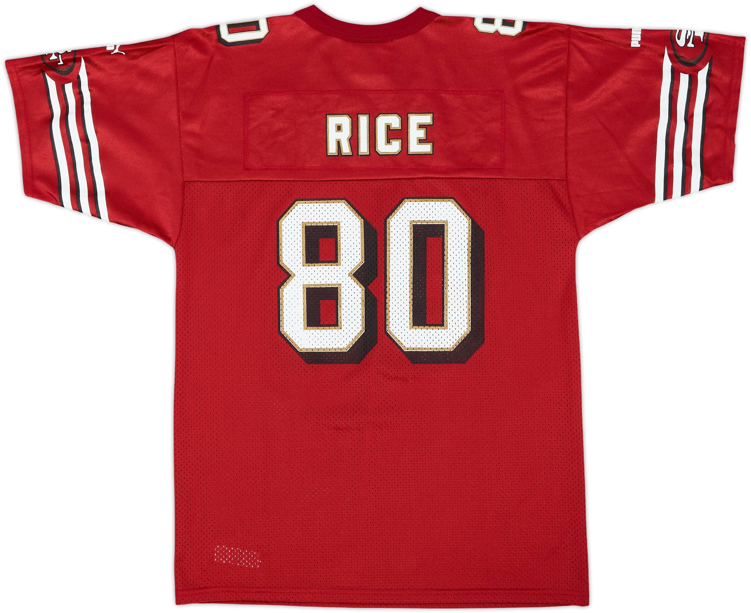 1998-00 San Francisco 49ers Rice #80 Puma Home Jersey - 9/10 - (L