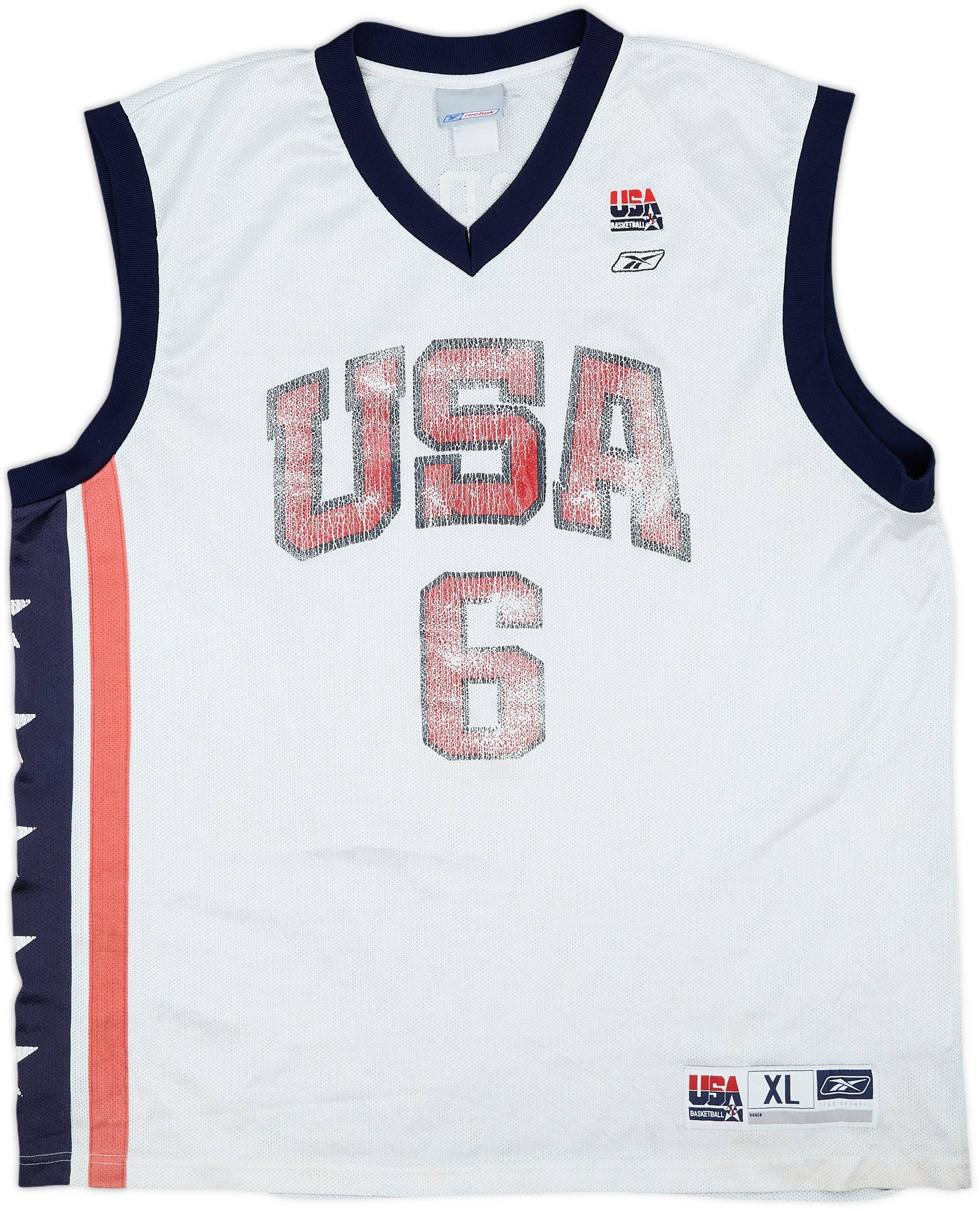2002 USA McGrady #6 Reebok Home Jersey - 3/10 - (XL)