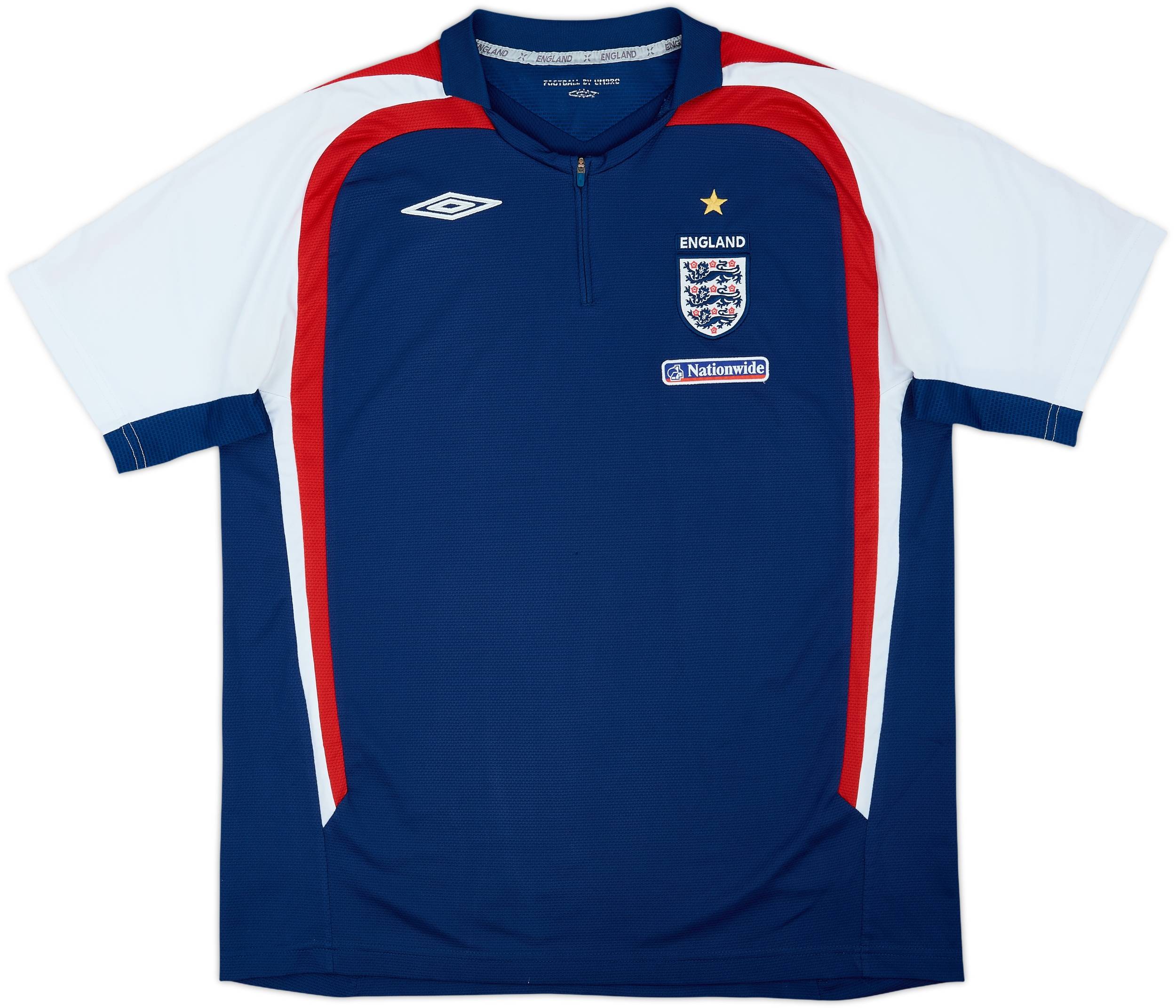 2005-06 England Umbro 1/4 Zip Training Shirt - 8/10 - (L)