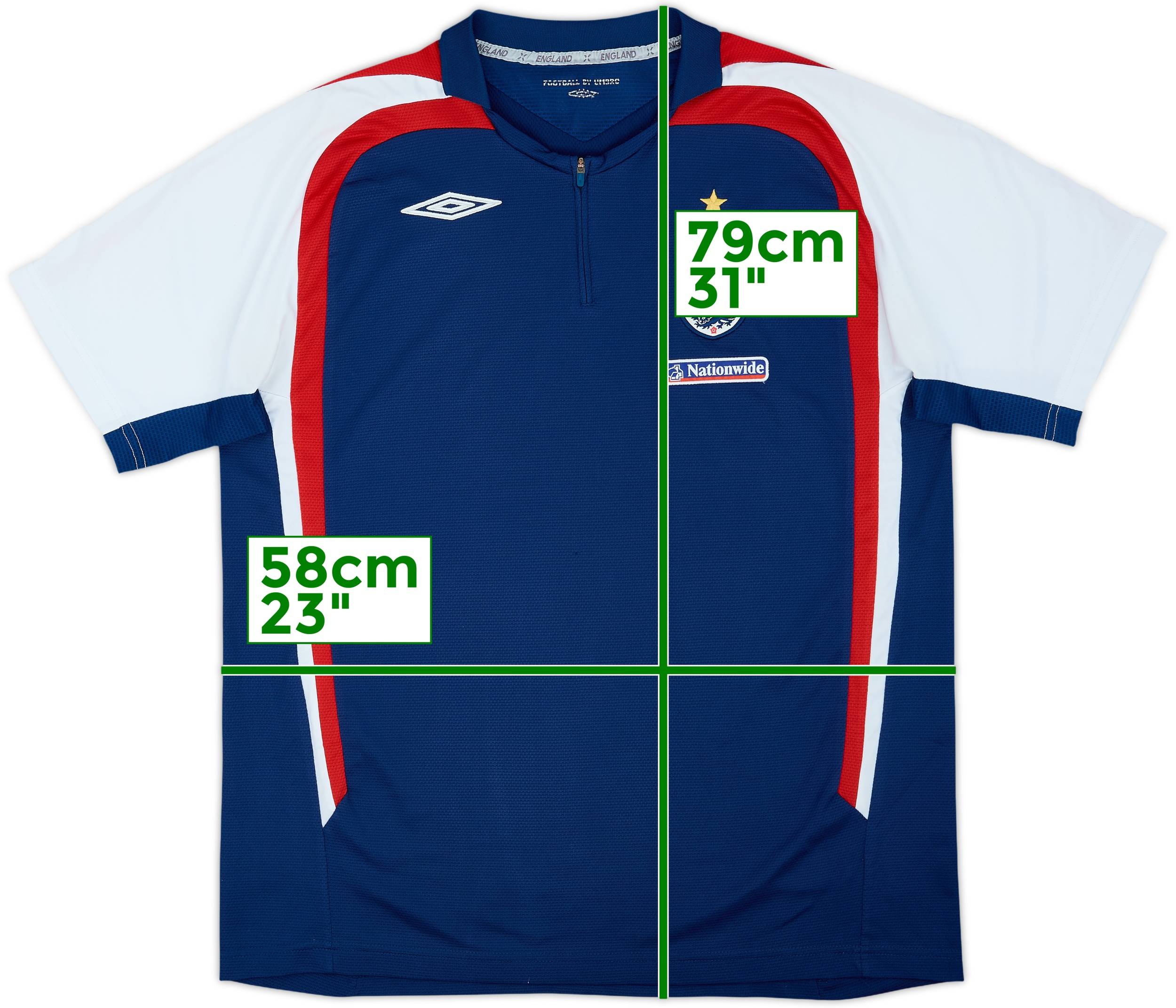 2005-06 England Umbro 1/4 Zip Training Shirt - 8/10 - (L)