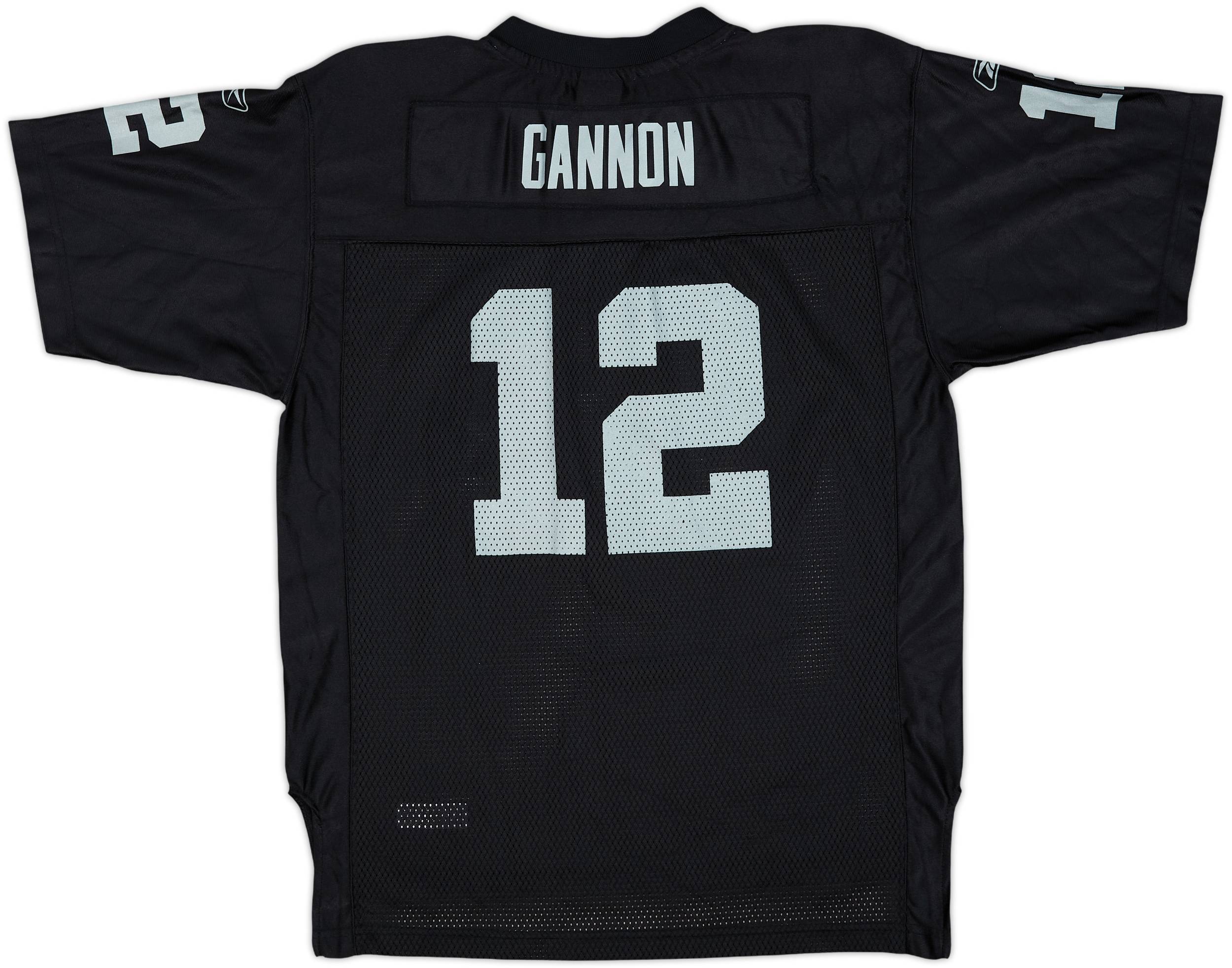 2002-04 Oakland Raiders Gannon #12 Reebok On Field Home Jersey - 9