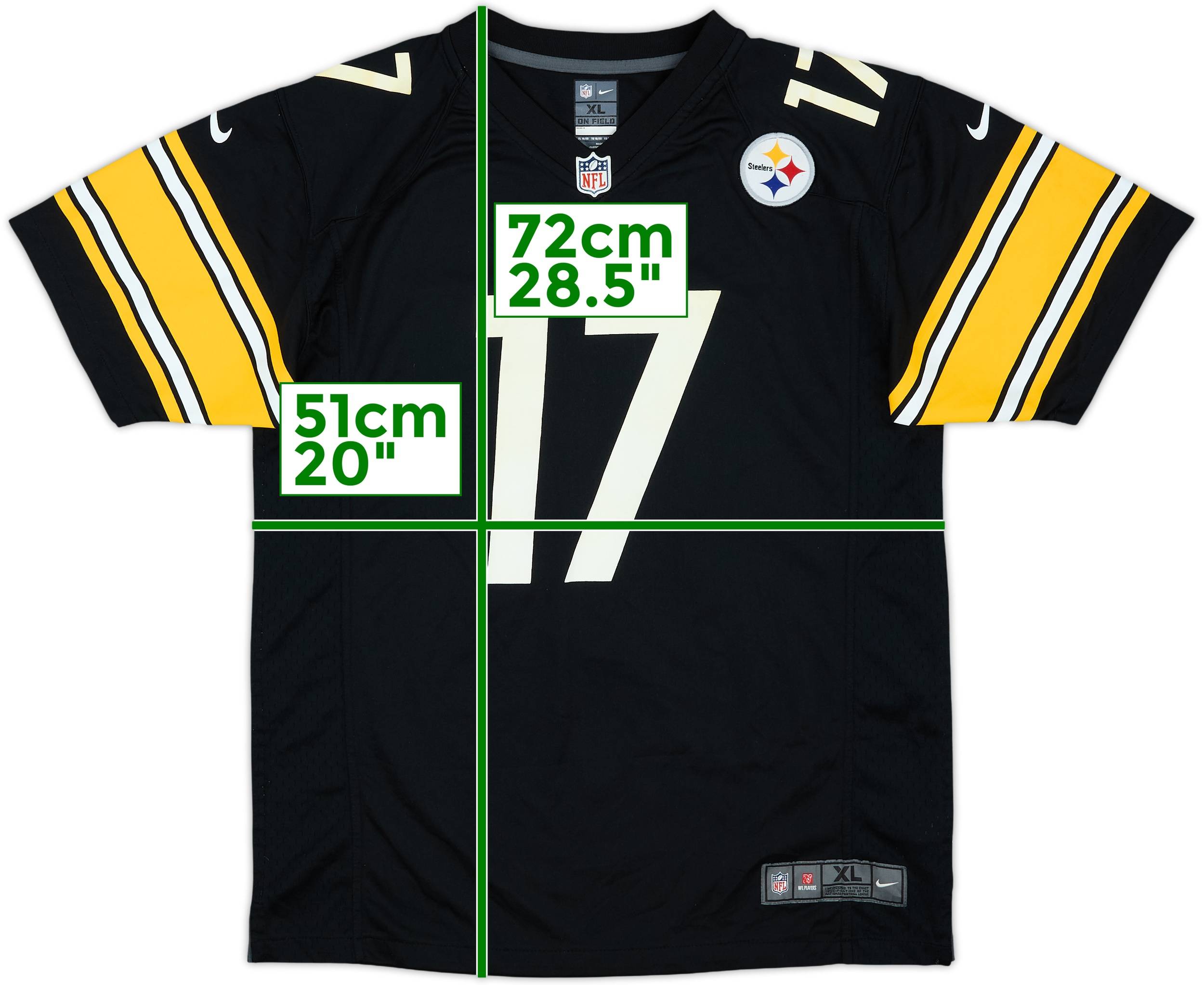 2012 Pittsburgh Steelers Wallace #17 Nike Game Home Jersey - 6/10