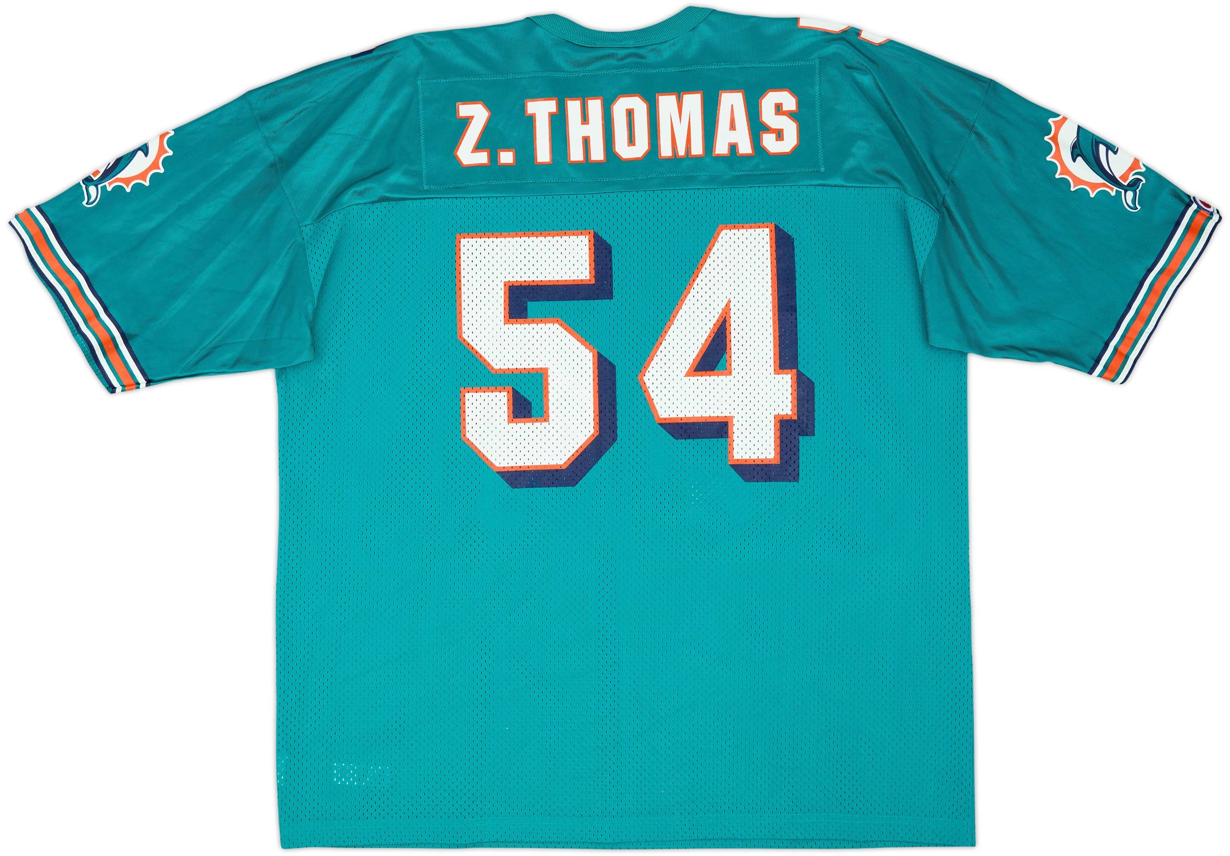 1997-00 Miami Dolphins Z.Thomas #54 Champion Home Jersey - 9/10 - (XL)