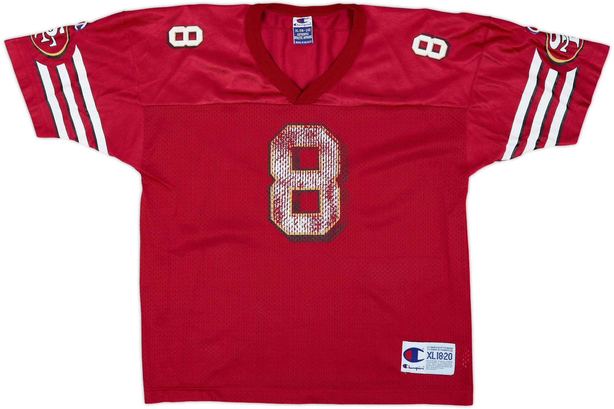 1996-98 San Francisco 49ers Young #8 Champion Home Jersey - 5/10