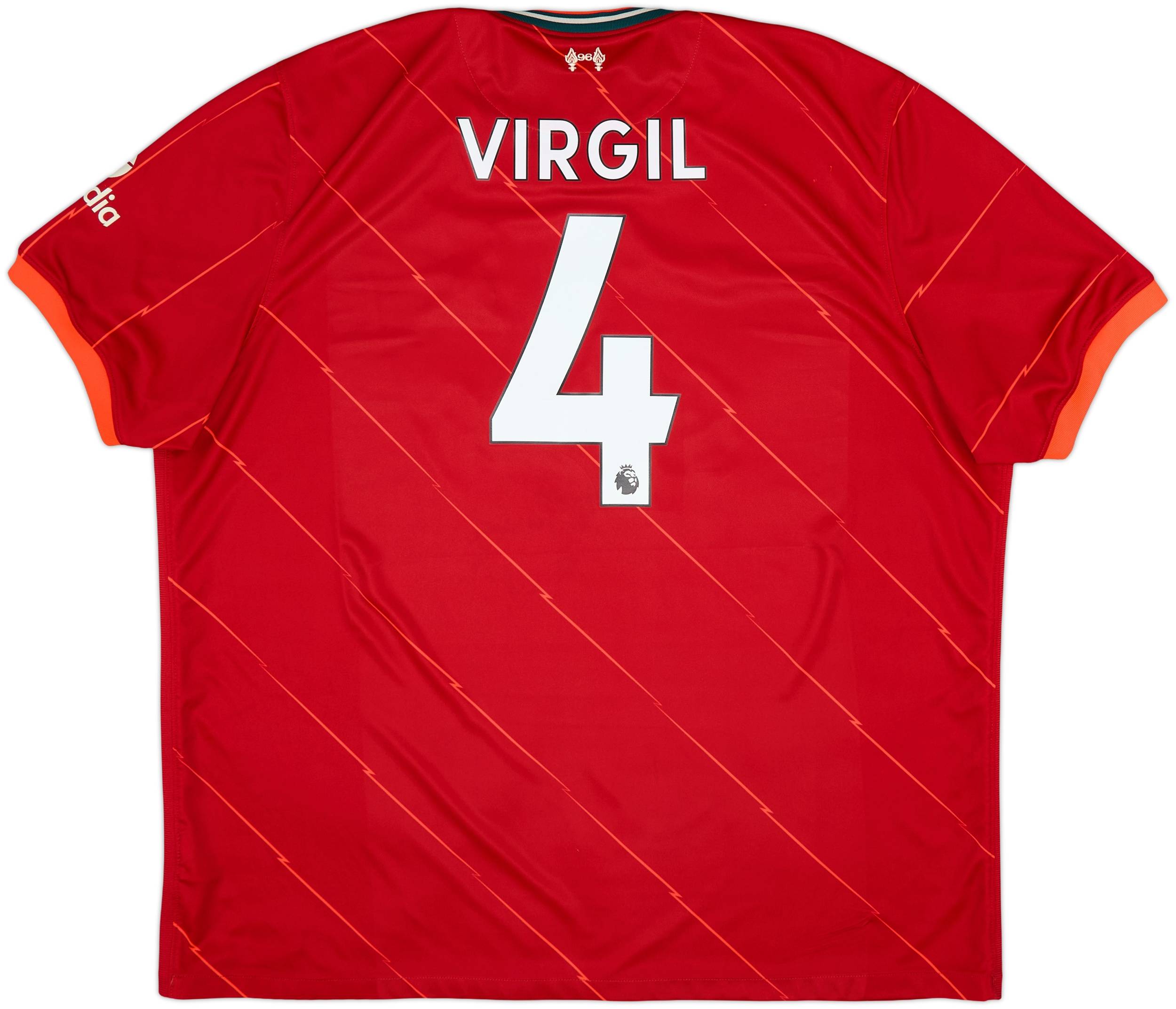 2021-22 Liverpool Home Shirt Virgil #4 - 7/10 - (3XL)